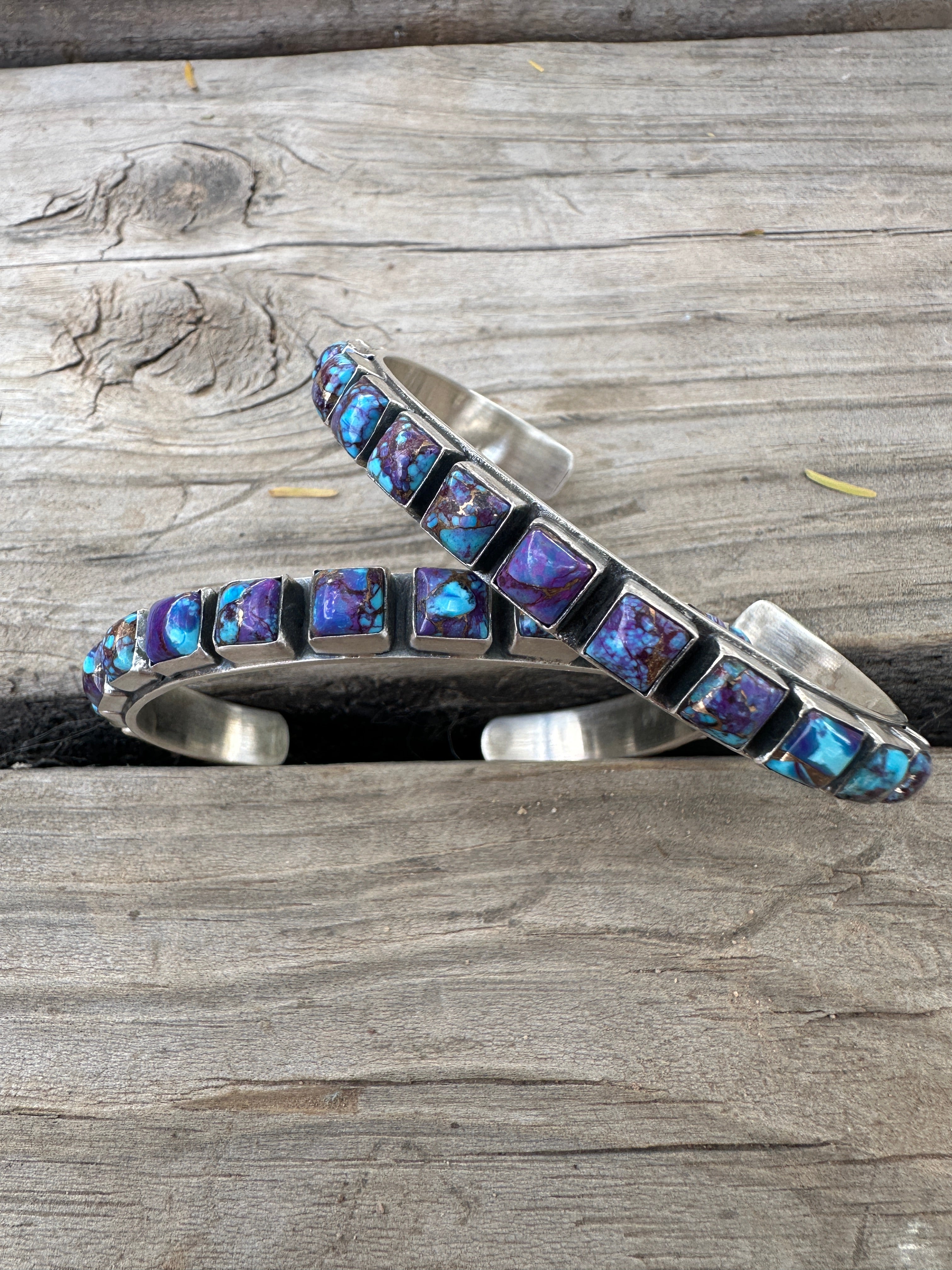 Handmade Purple Dream Mojave & Sterling Silver Cuff Bracelet