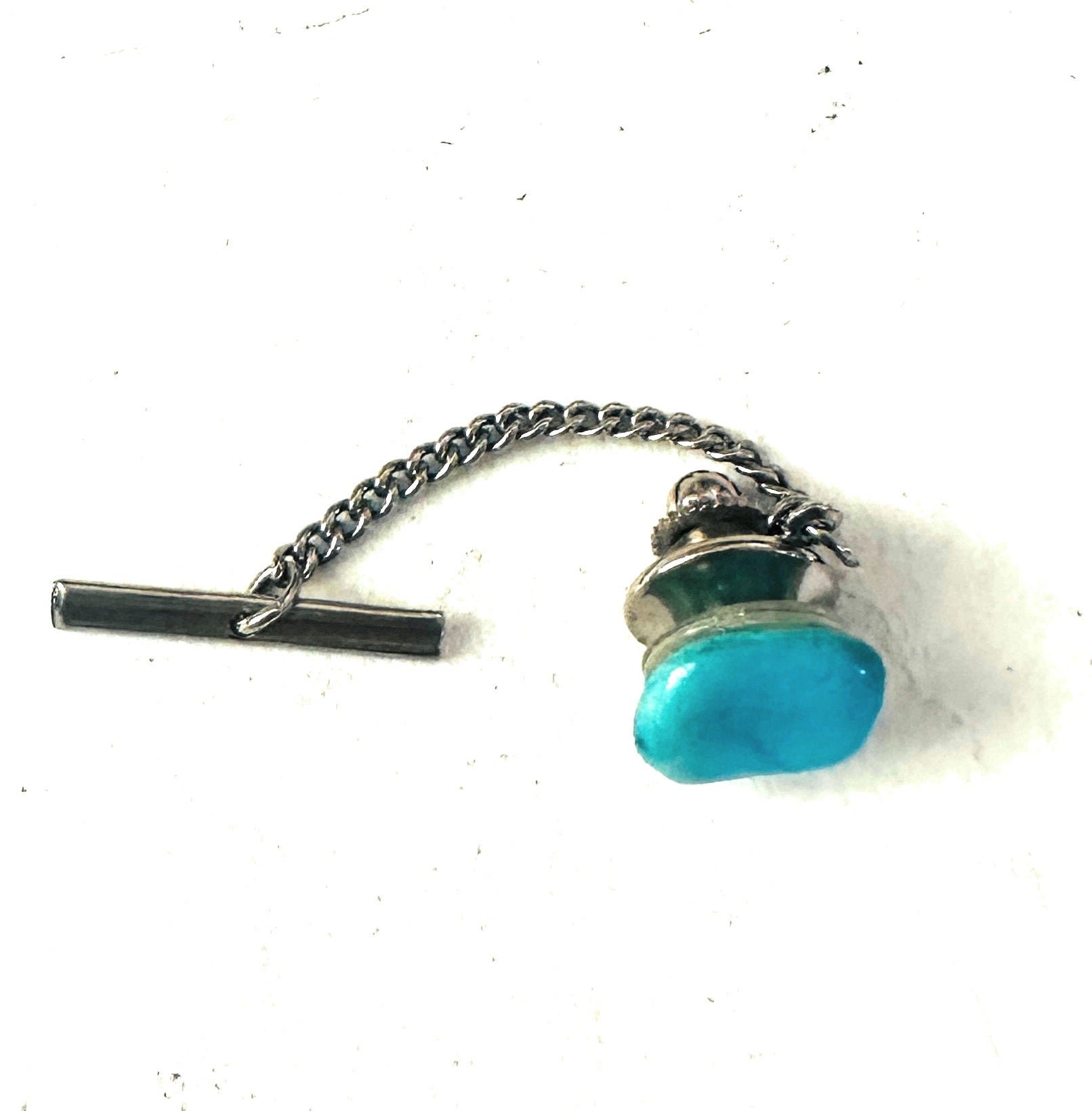 Navajo Turquoise & Sterling Silver Tie Tack