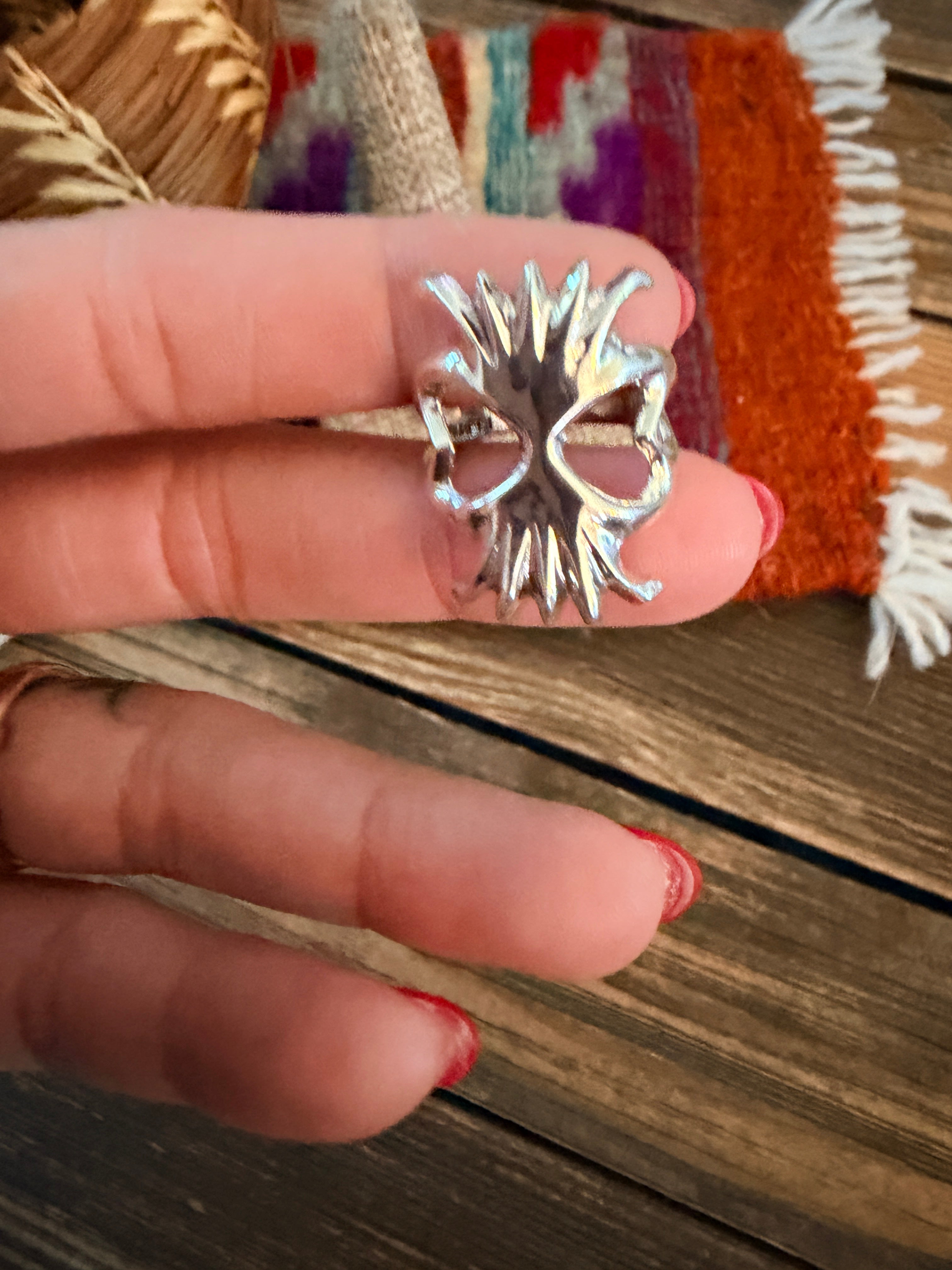 Handcrafted Sterling Silver Band Ring by Francis L. Begay