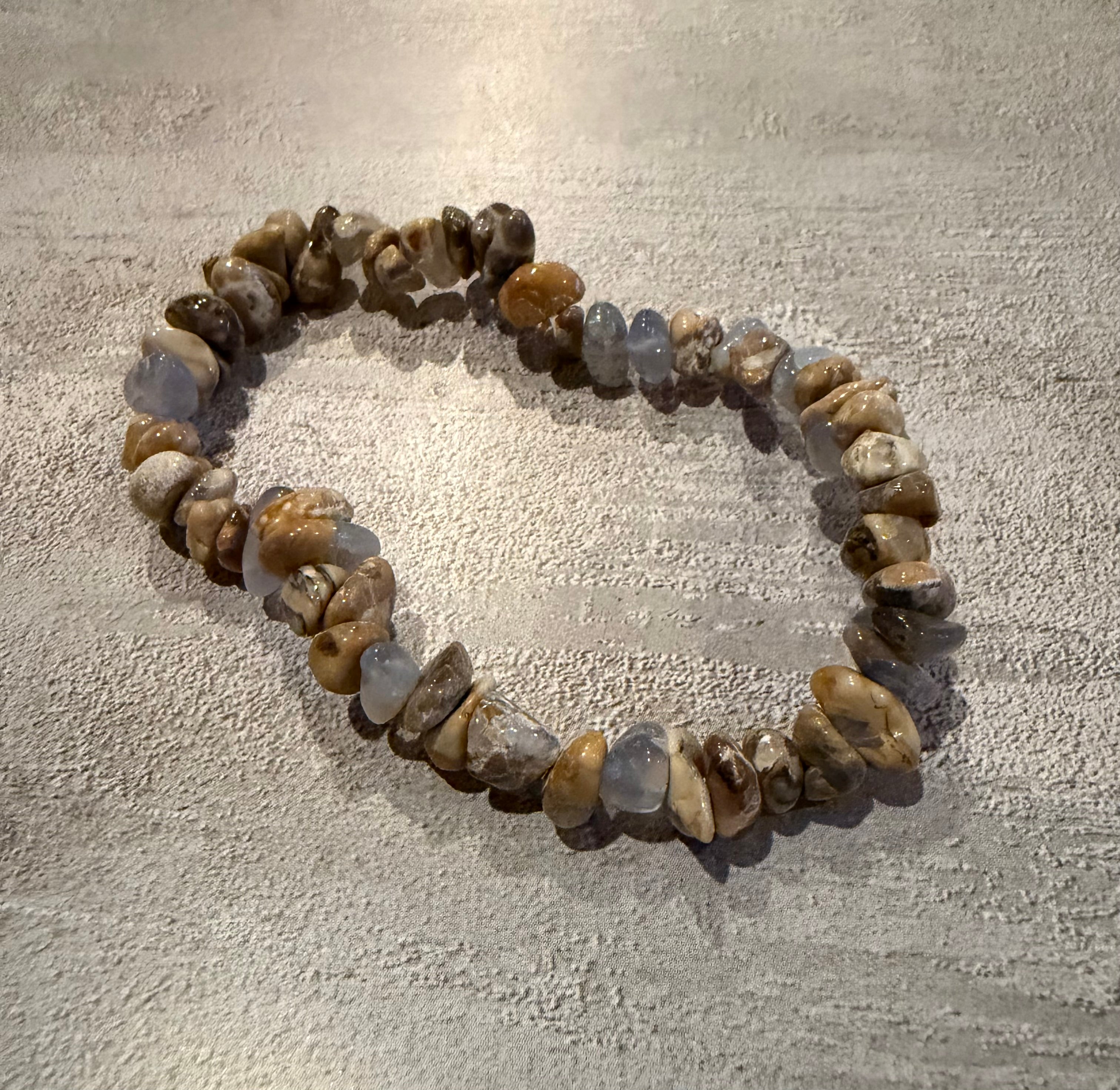 Blue Chalcedory Chips bracelet