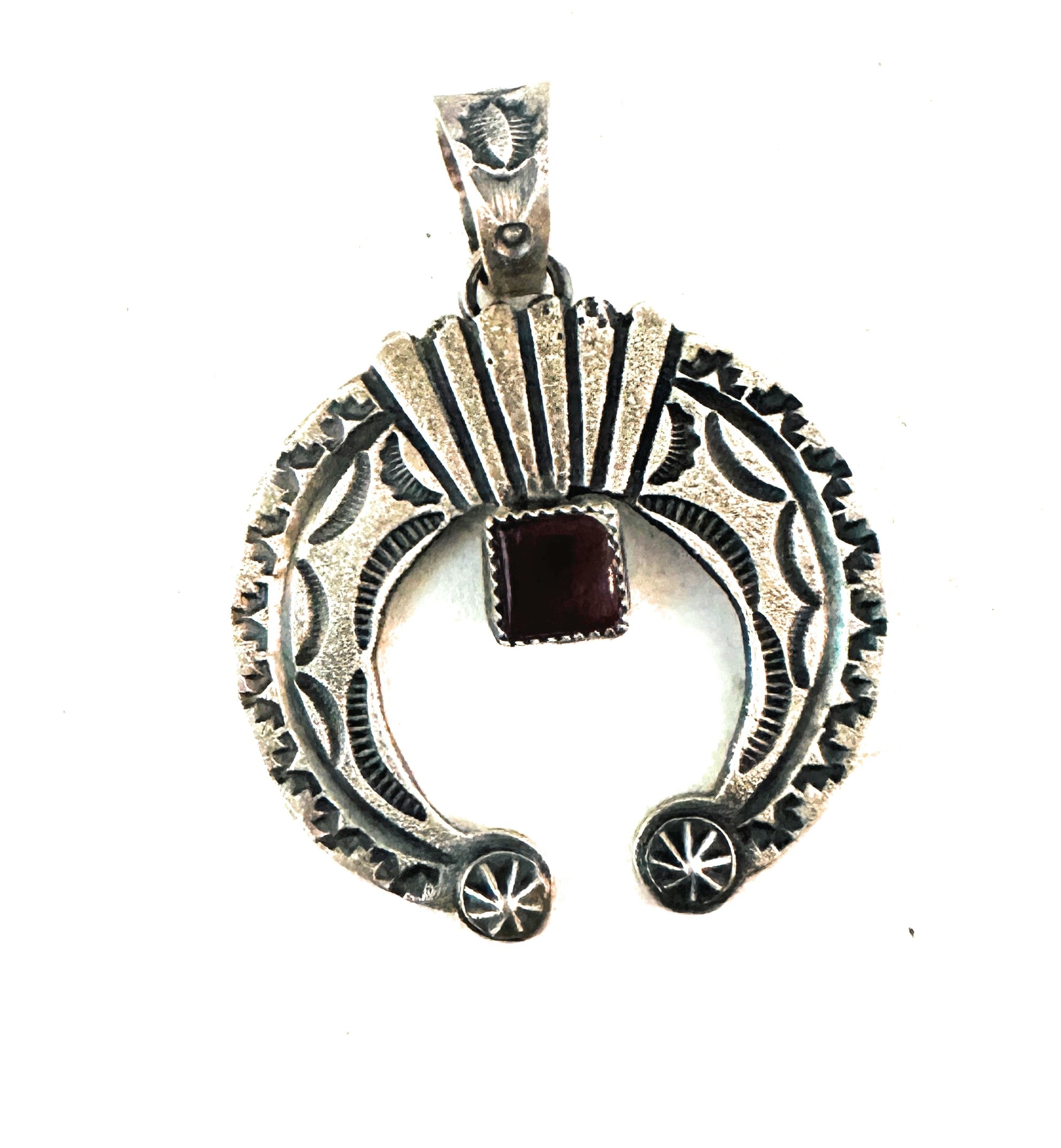 Navajo Sterling Silver & Purple Spiny Naja Pendant by Kevin Billah