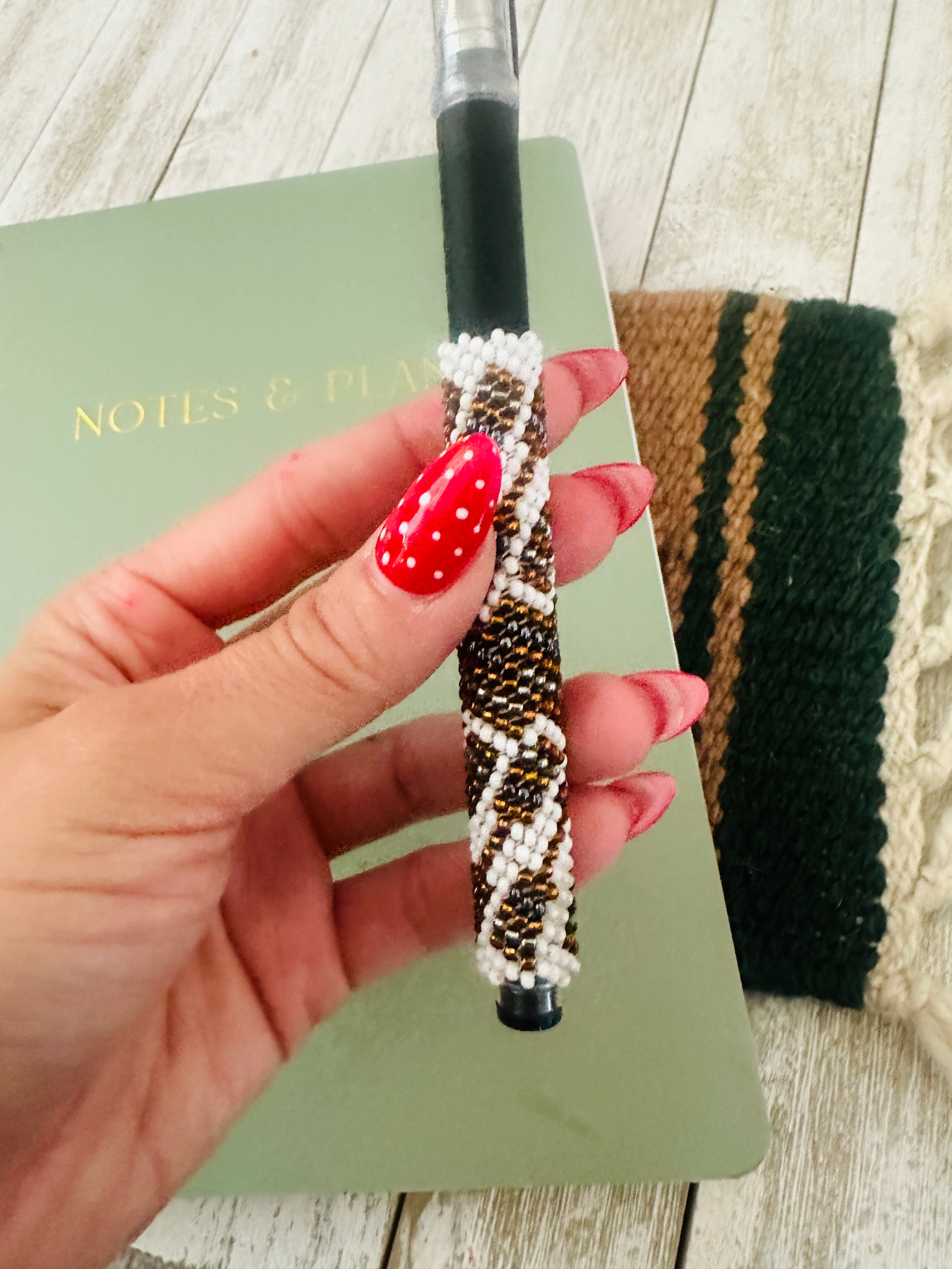 Handcrafted  Muticolor Beaded Pen