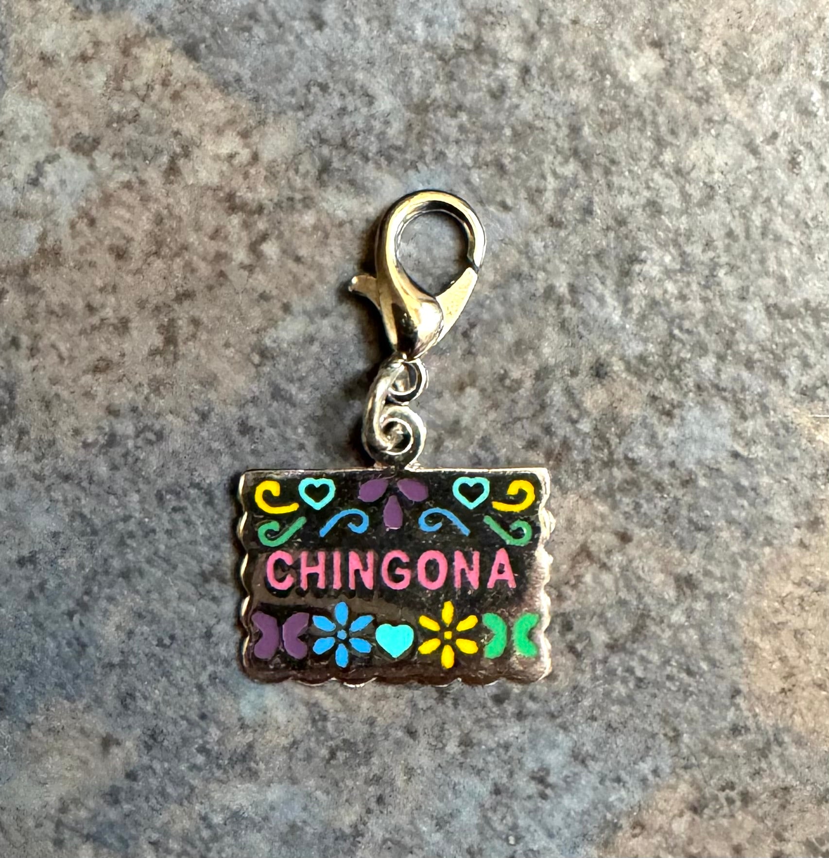 Multicolored Tough Girl Sterling Silver Charm