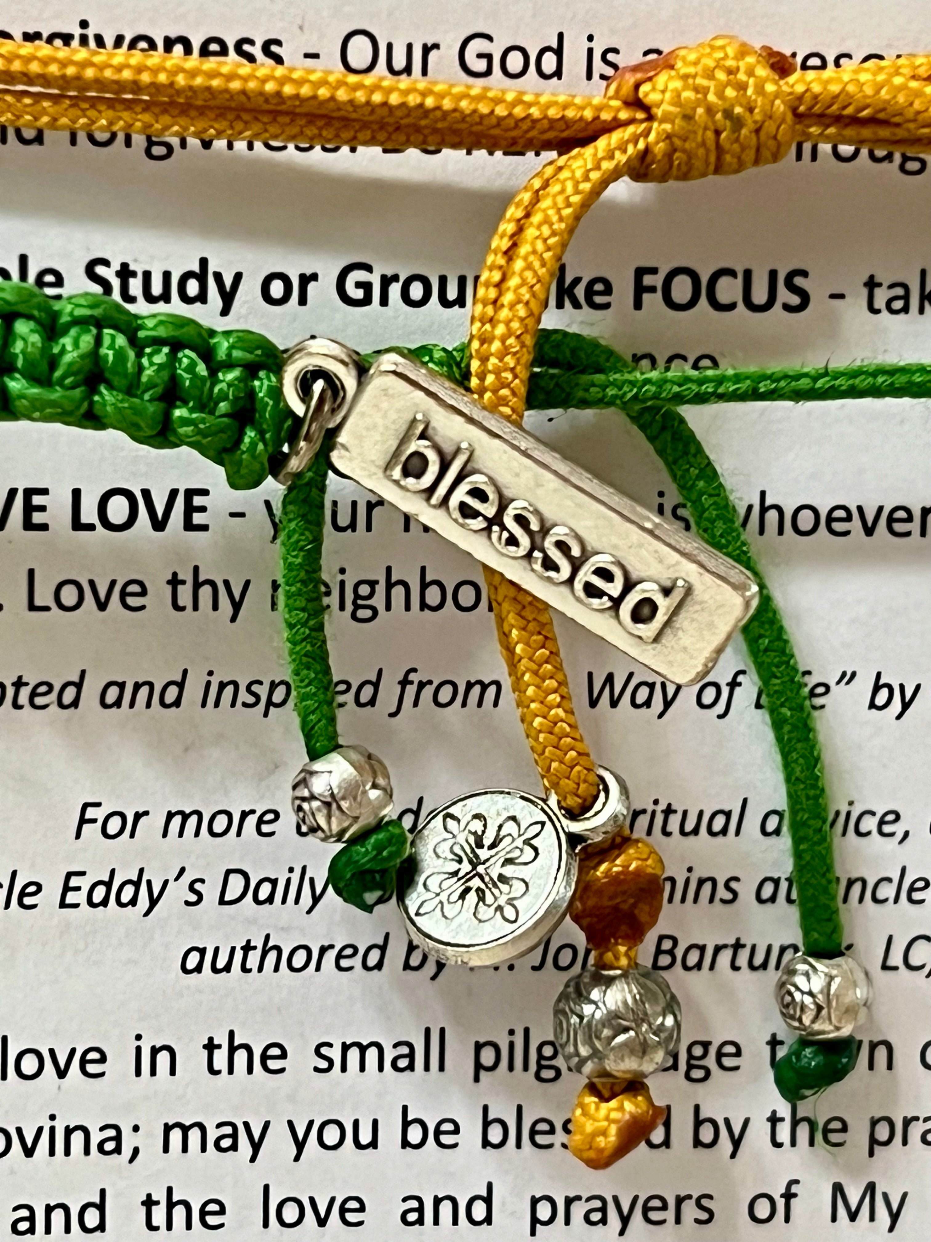 Student & Alumni Blessing Bracelet- Yellow & Green