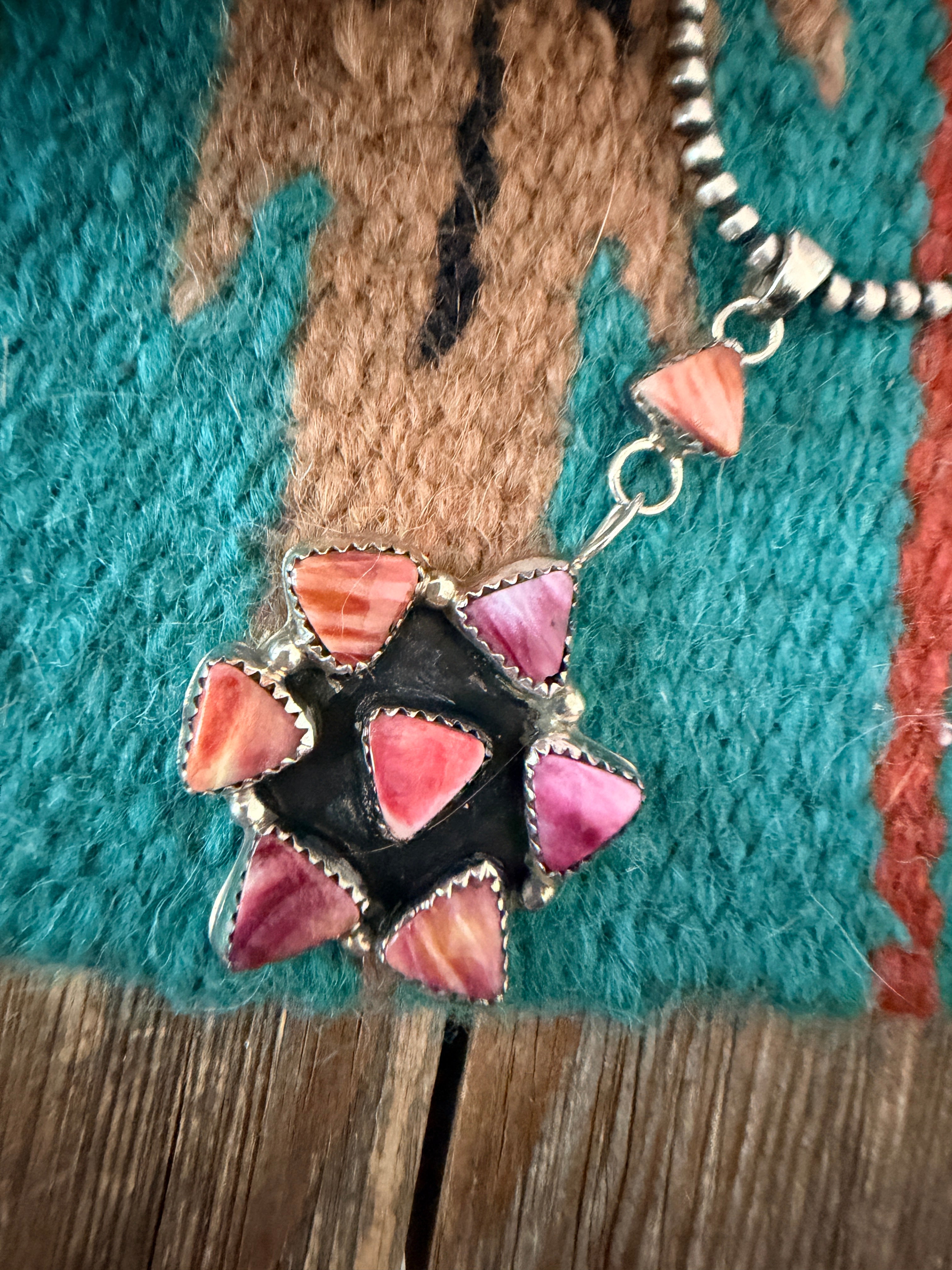 Handcrafted Sterling Silver & Purple Spiny Pendant