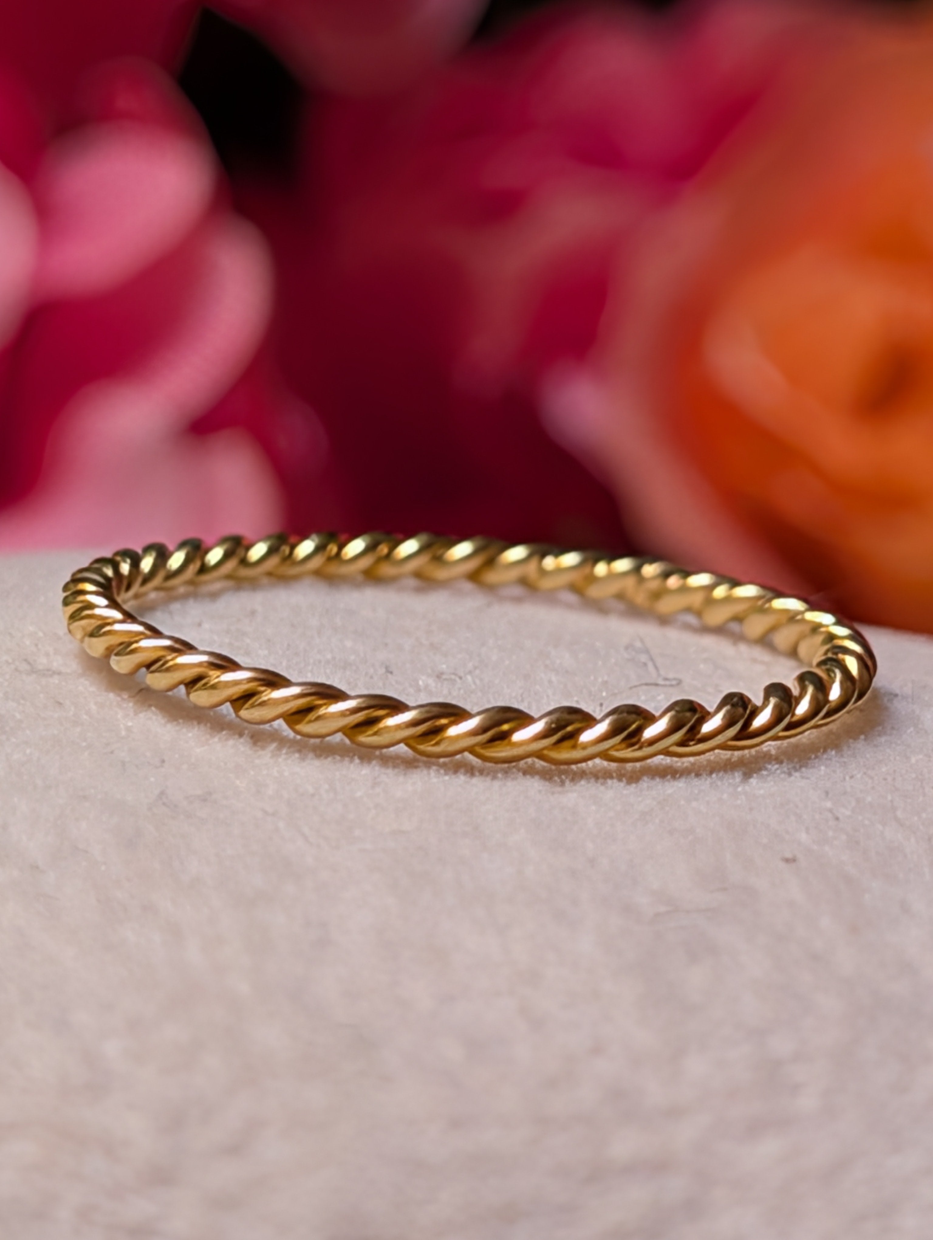 Stackable Gold Rope Ring