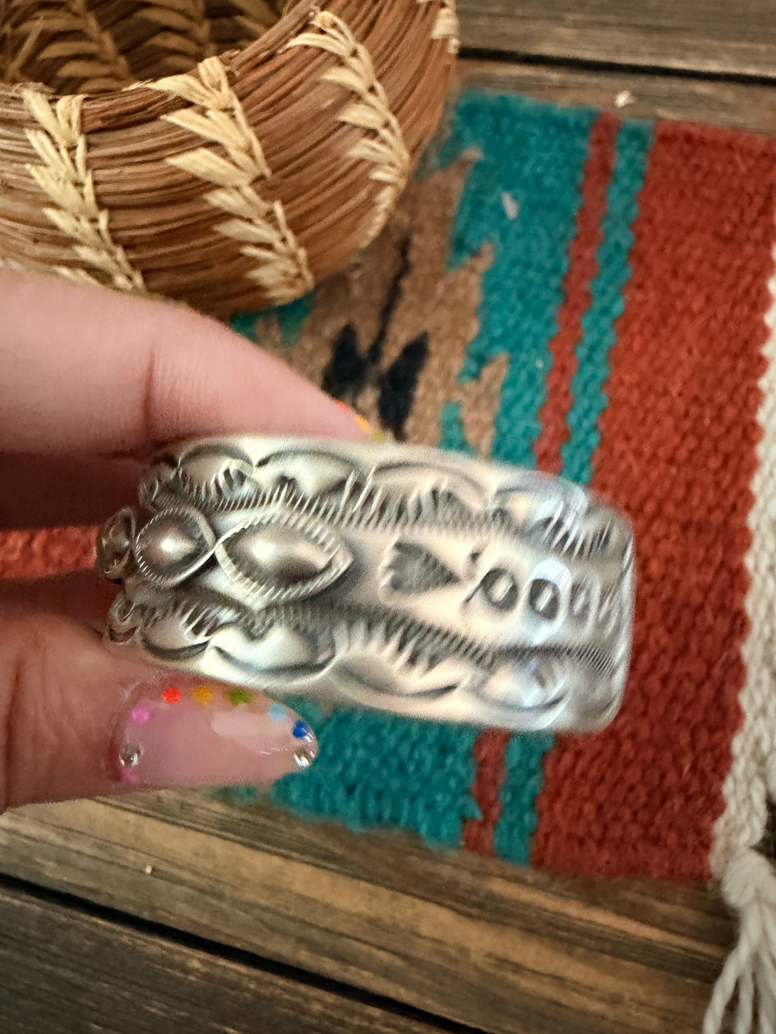 Handcrafted Sterling Silver Cuff Bracelet by Roland Dixson