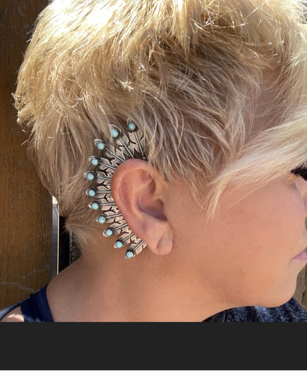 Navajo Sterling Silver Feather Cuff Earring(Right Side)