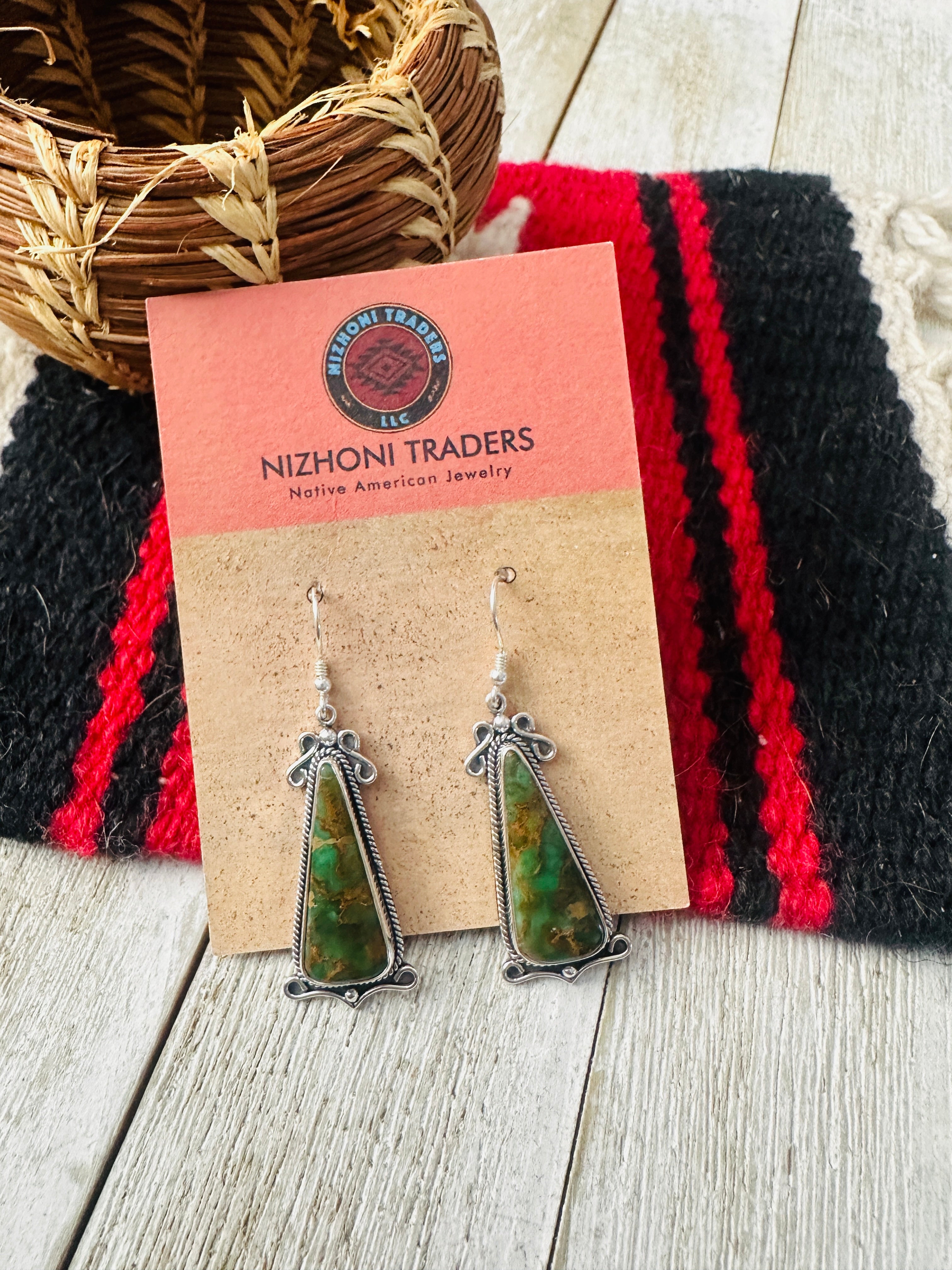 Handcrafted Sonoran Jasper & Sterling Silver Dangle Earrings