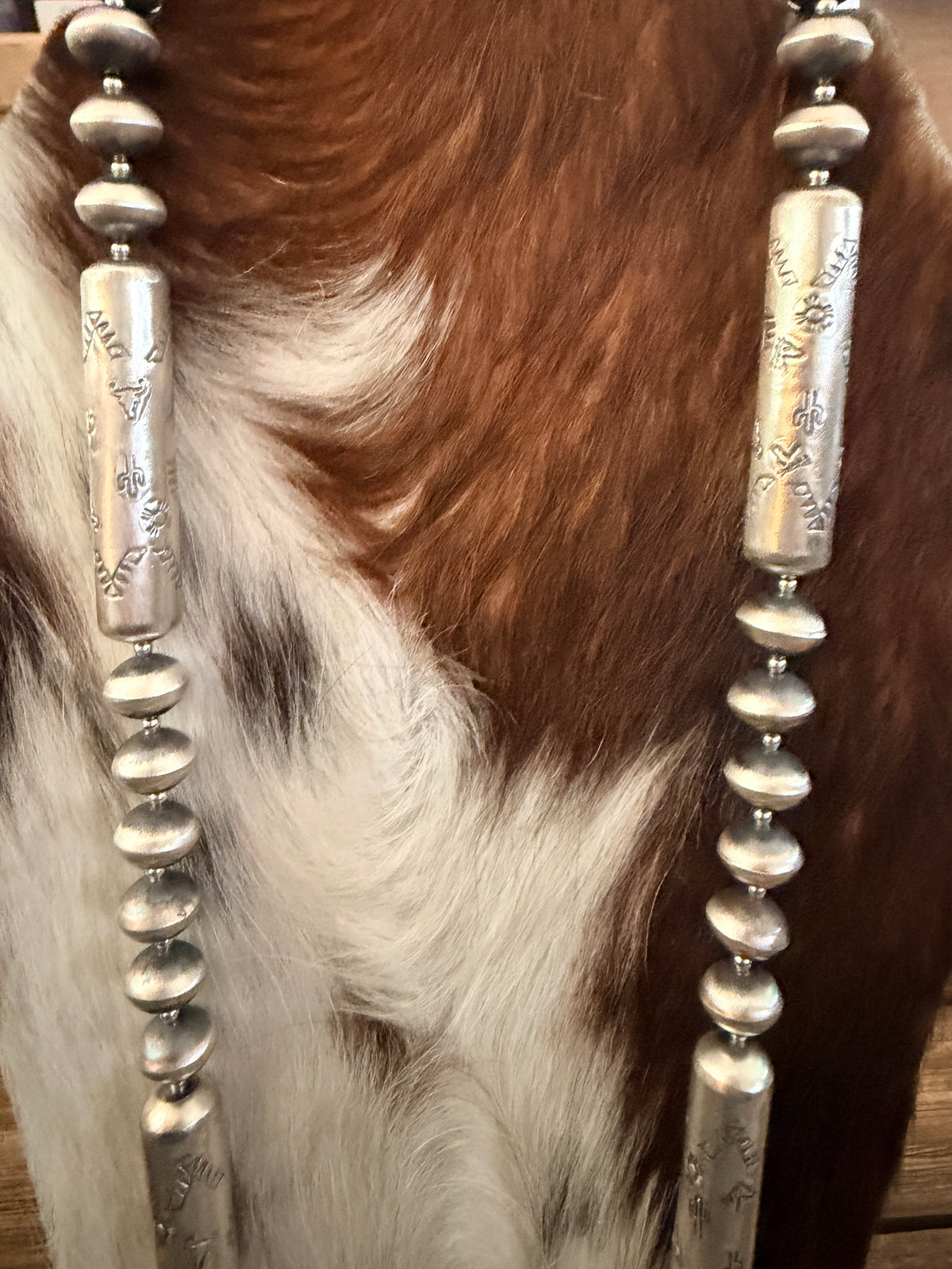 Handcrafted Sterling Silver Beaded Necklace and Earring Set