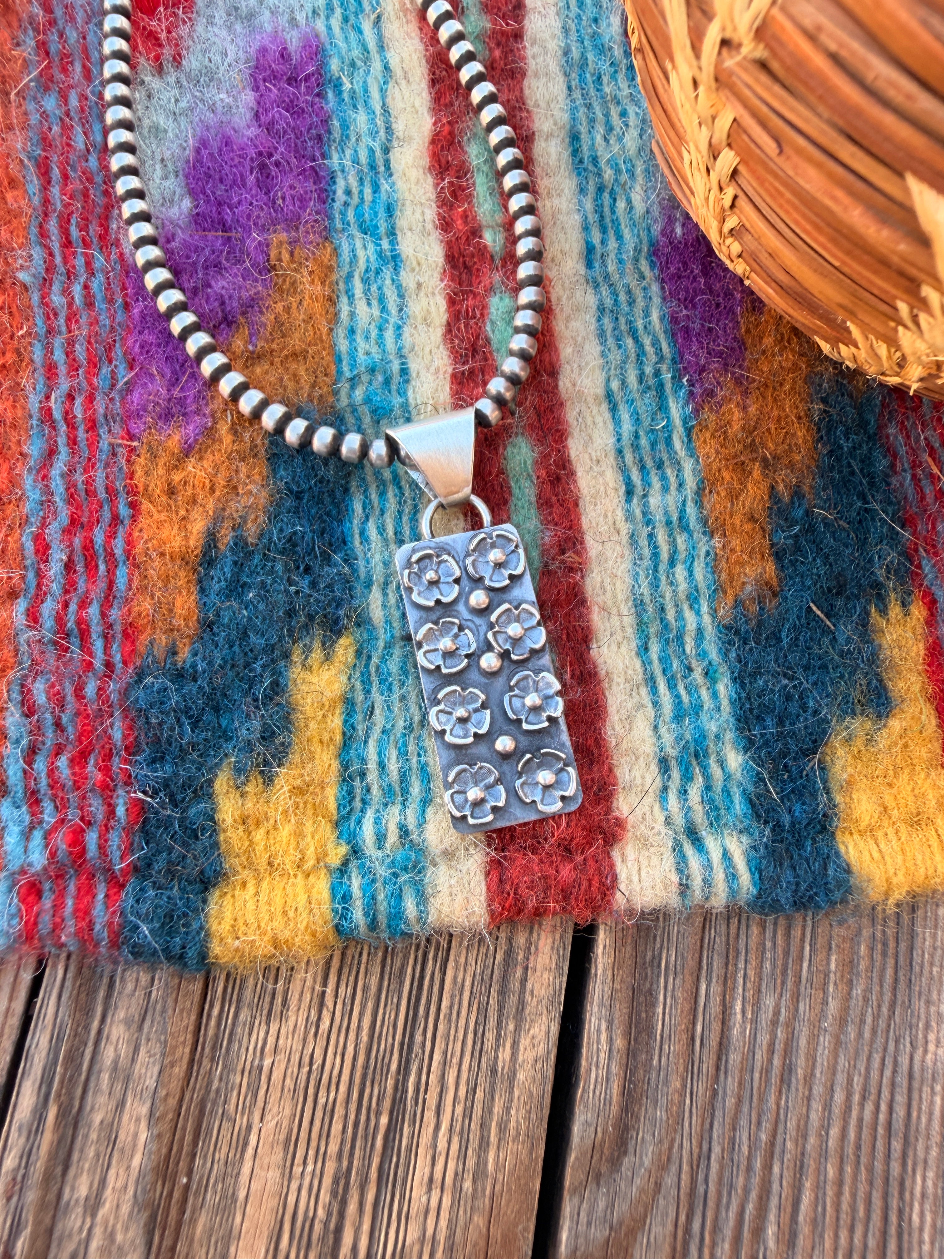 Handcrafted Sterling Silver Flower Pendant