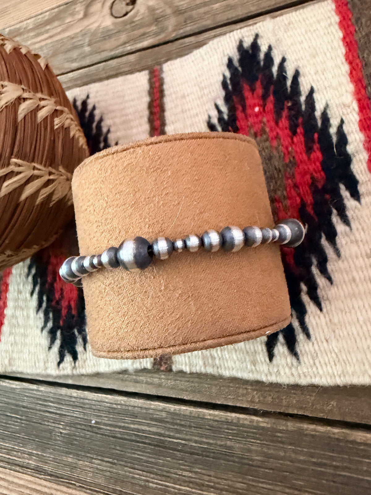 Handcrafted Sterling Silver Pearl Beaded Bracelet