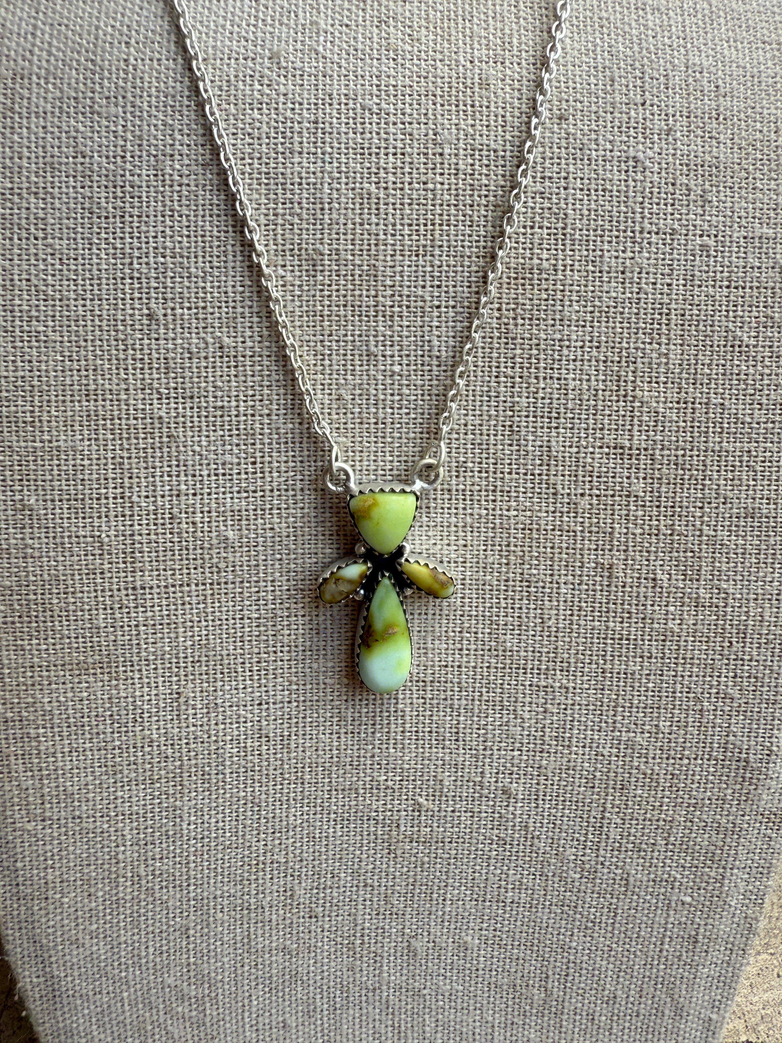 Beautiful Handmade Sterling Silver & Palomino Turquoise Necklace