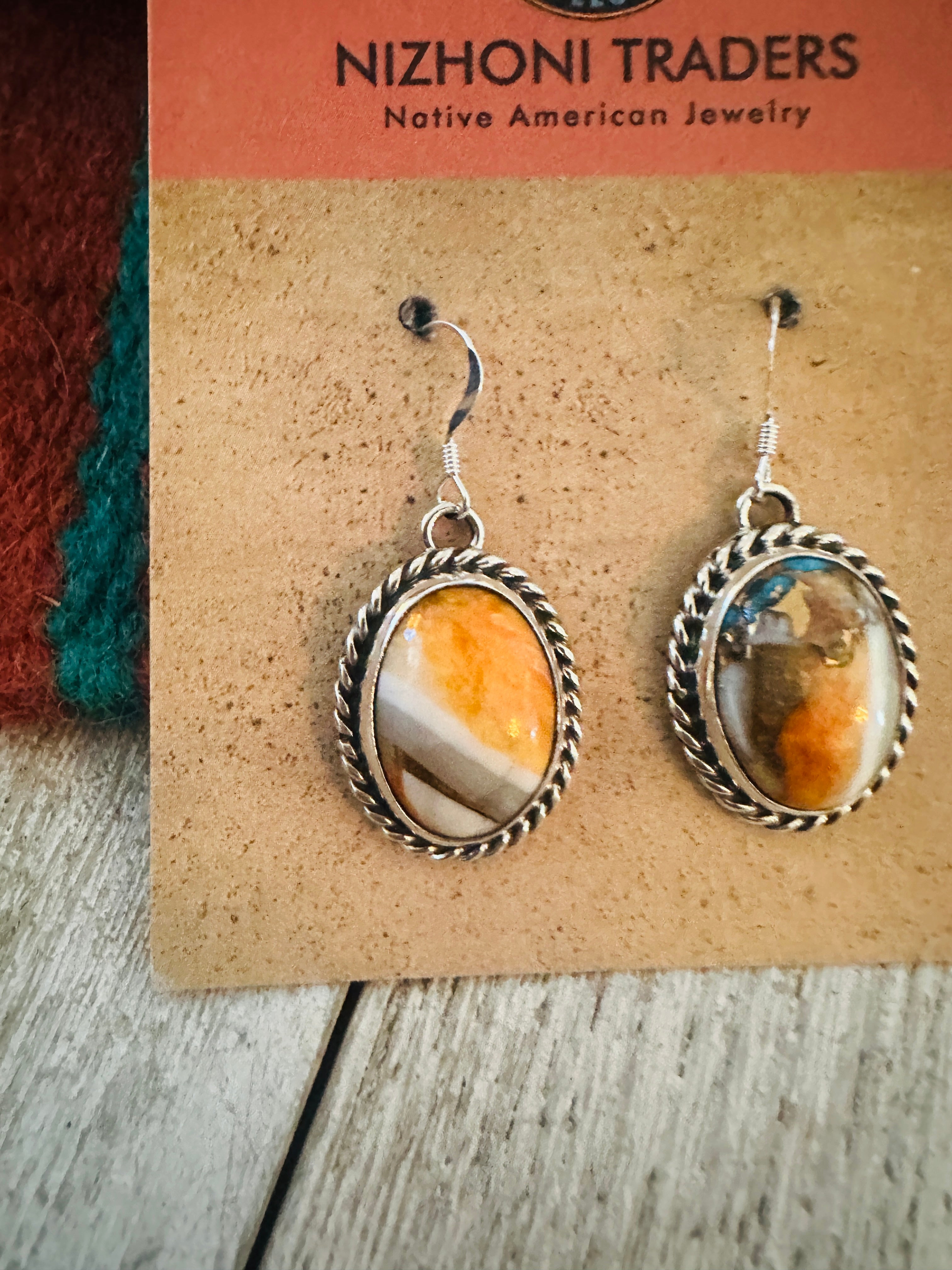 Handcrafted Sterling Silver & Spice Dangle Earrings