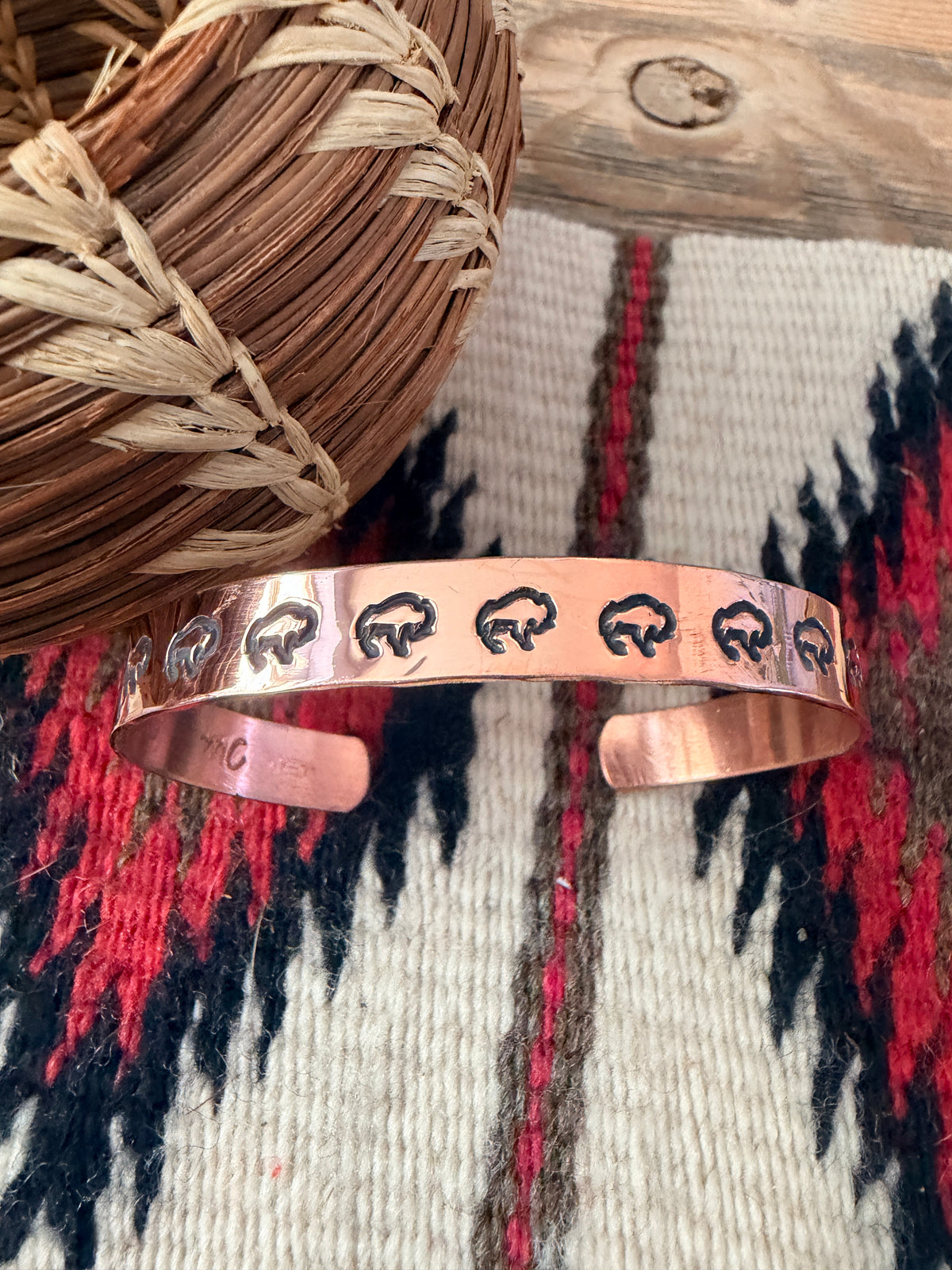 Handcrafted Copper Buffalo Cuff Bracelet
