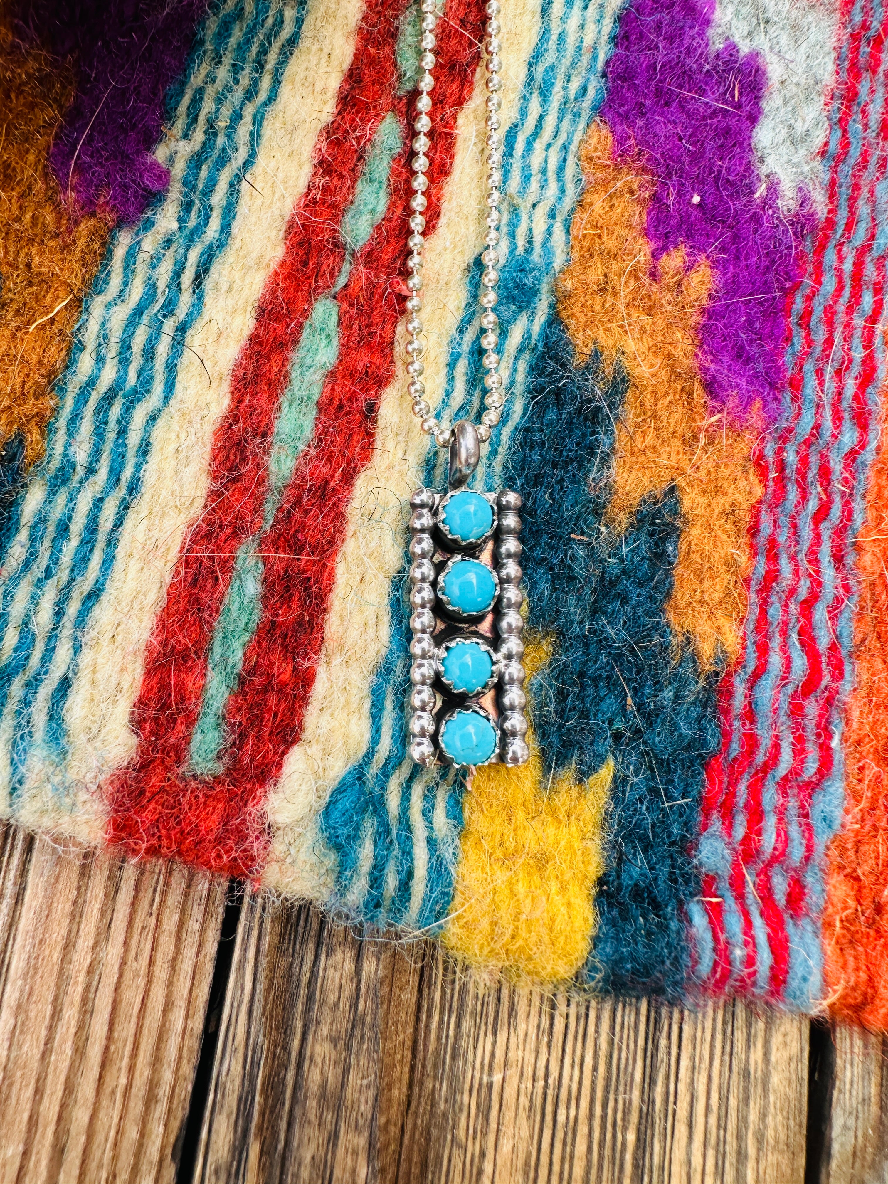 Handcrafted Sterling Silver & Turquoise Pendant