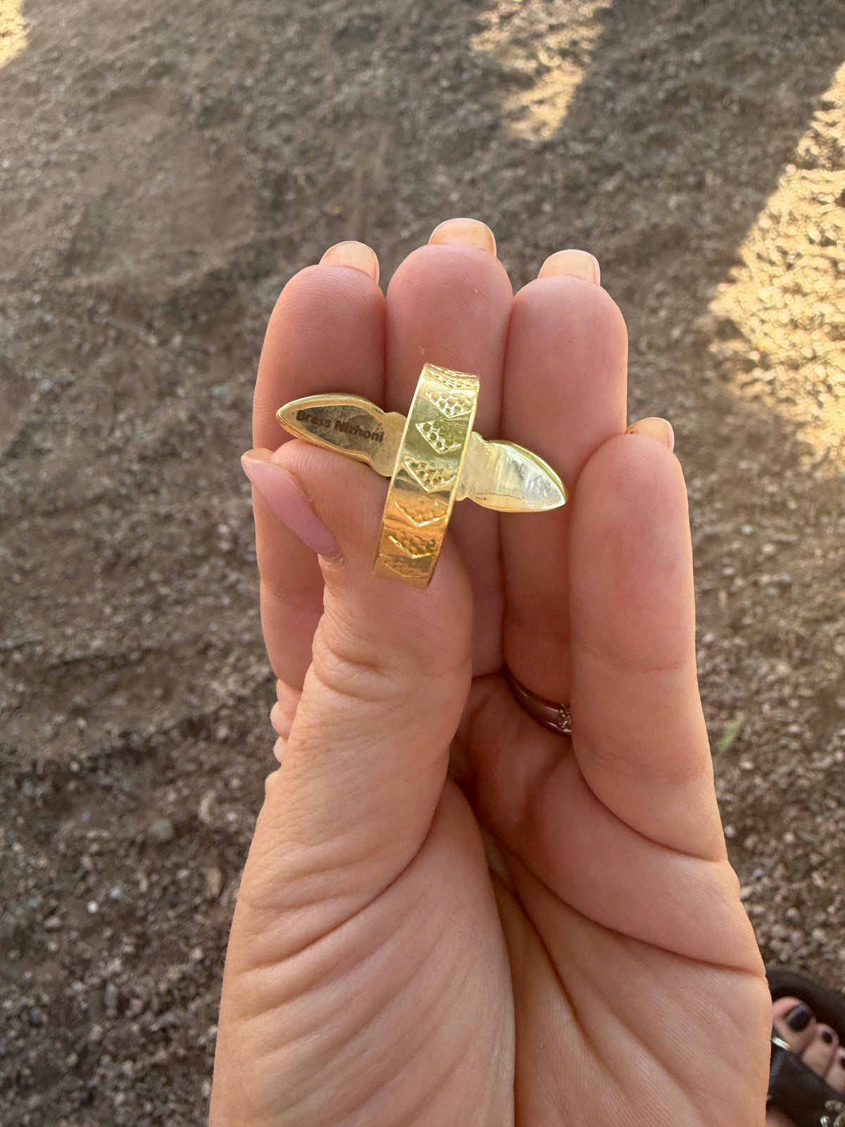 “The Golden Collection” Genuine Multi Stone Adjustable 3 Stone Ring