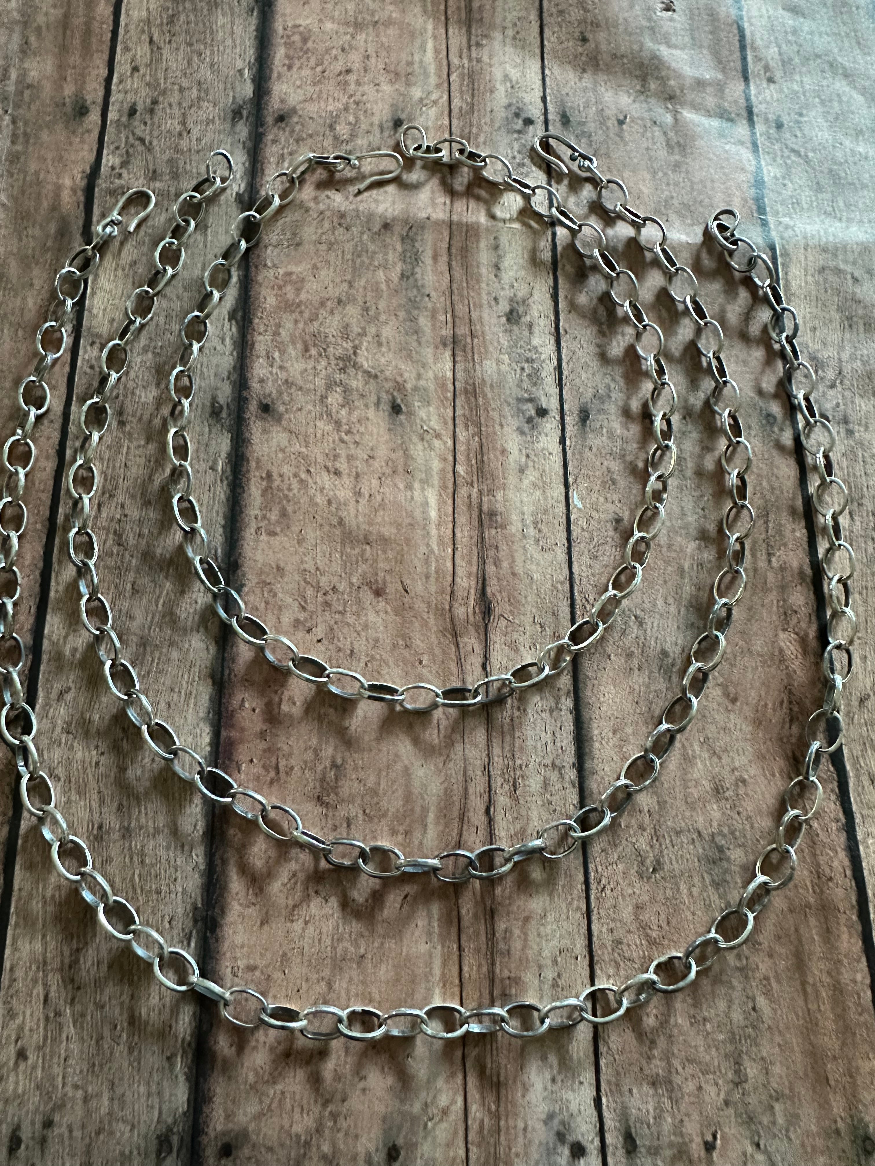 Handmade Sterling Silver Chain Charm Necklace