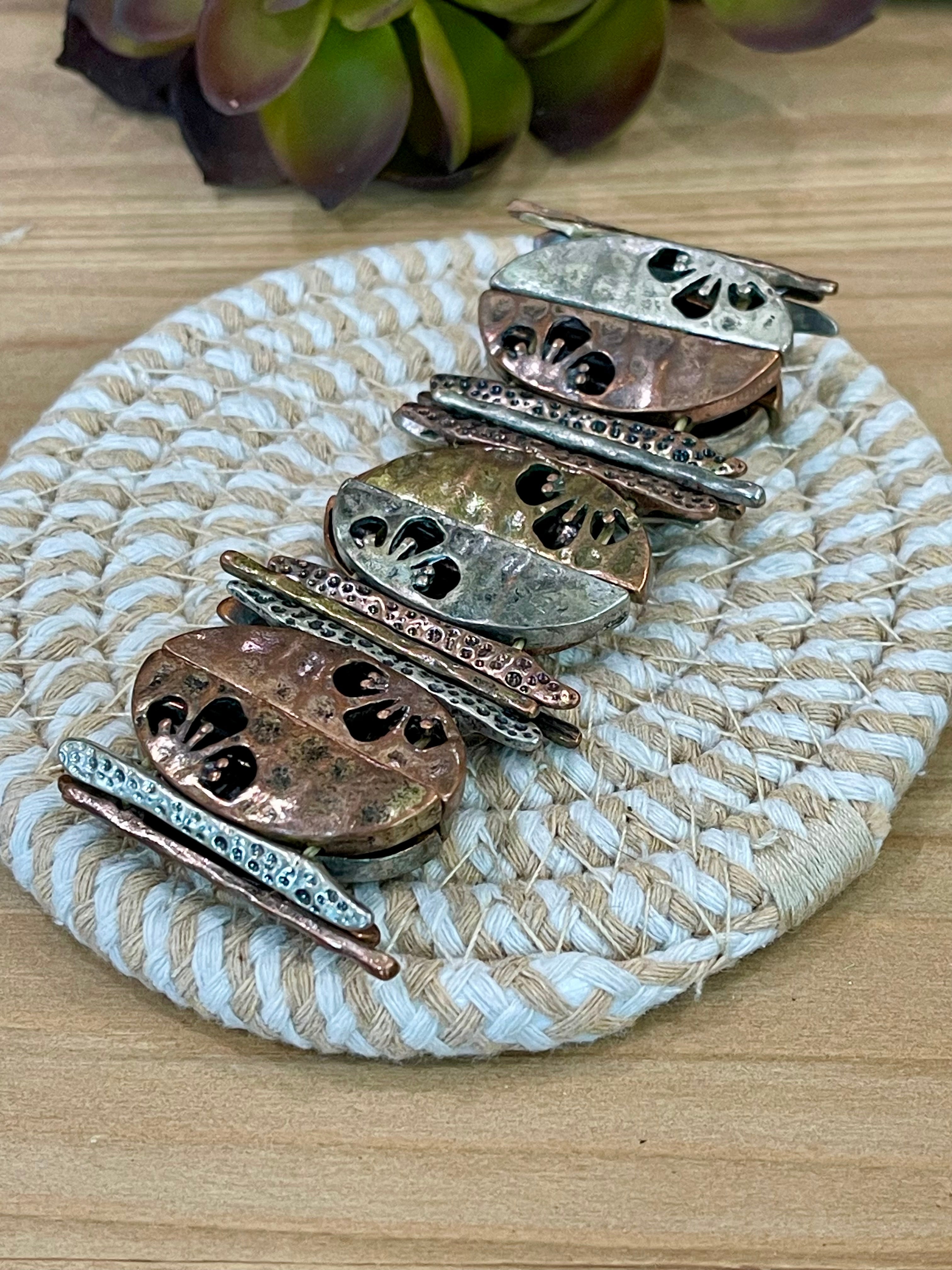 Vintage Handmade Copper Stretch Bracelet