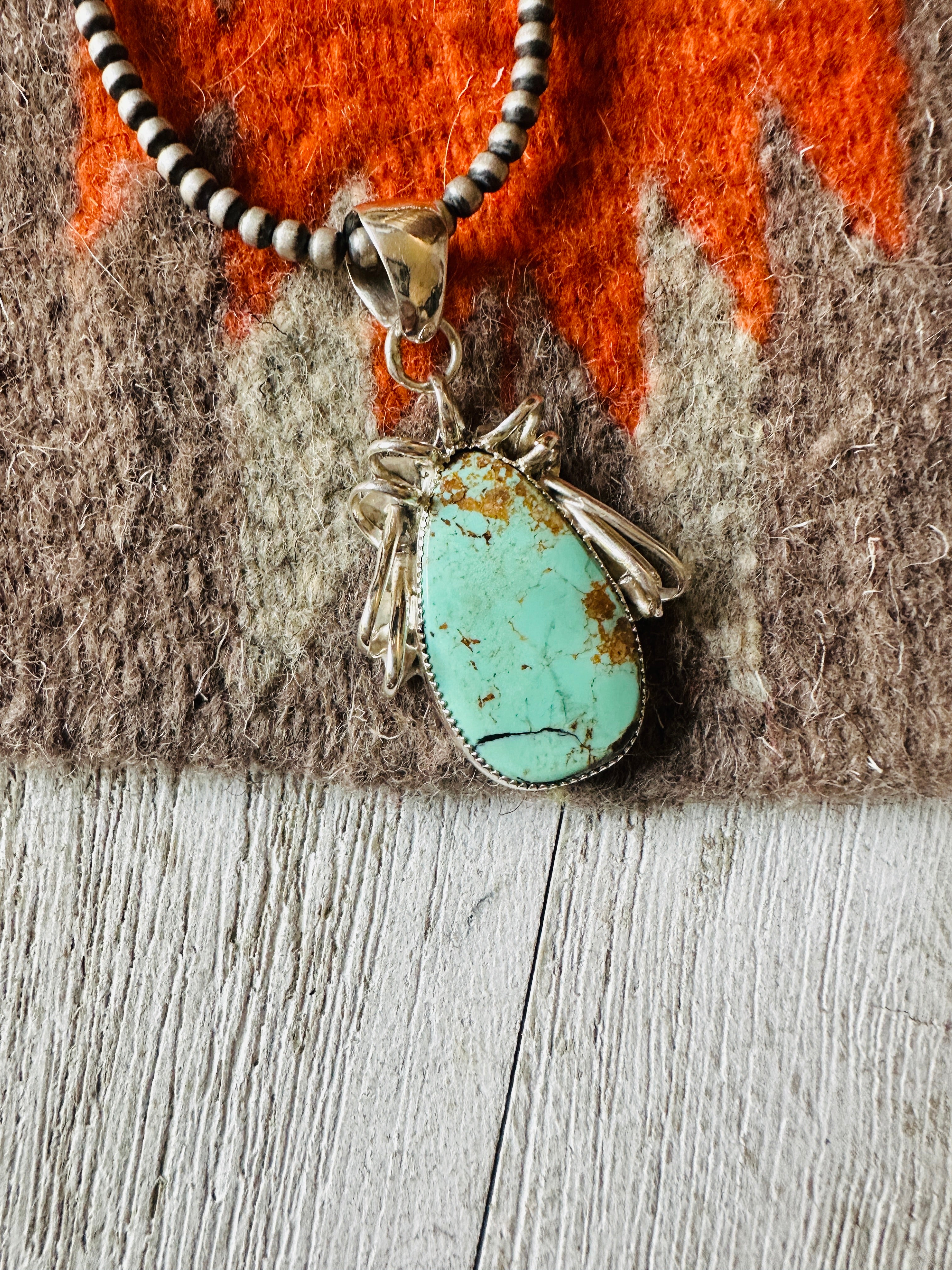 Navajo Turquoise & Sterling Silver Pendant