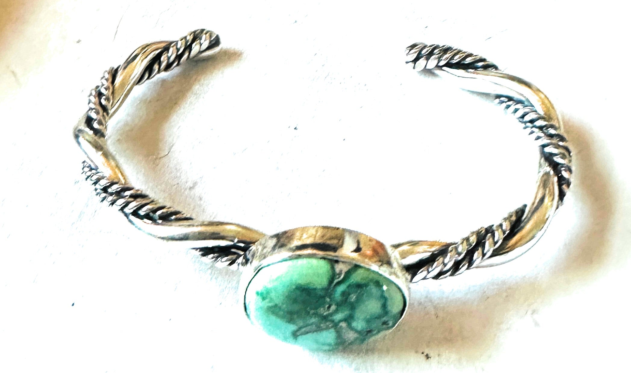 Navajo Carico Lake Turquoise & Sterling Silver Cuff Bracelet