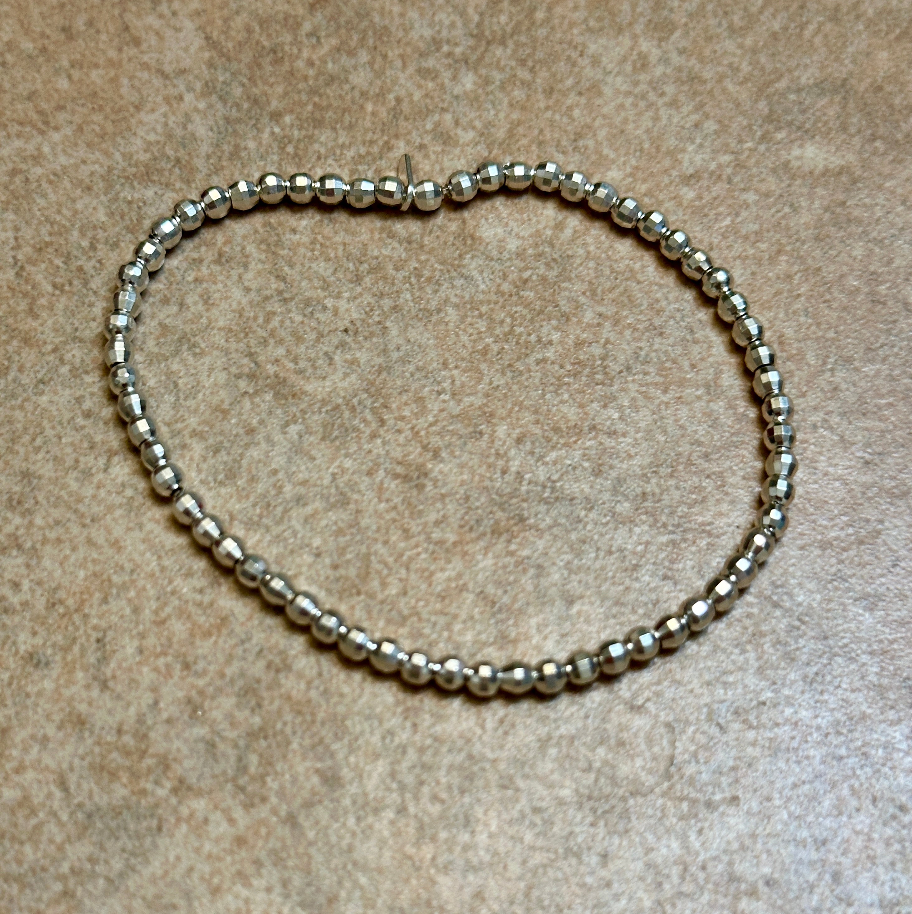 Faceted Beads Stretch Bracelet