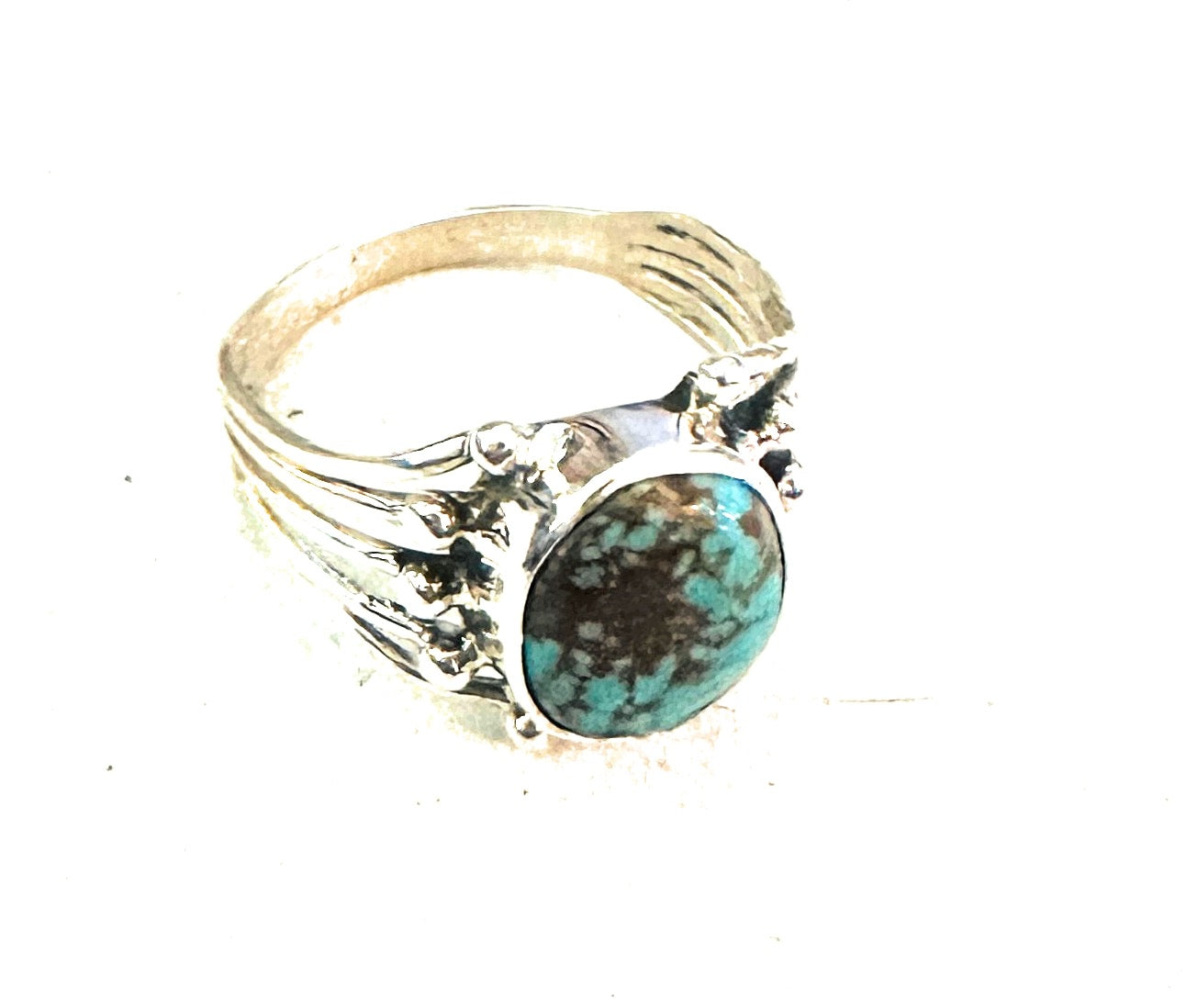 Navajo Sterling Silver & Turquoise Ring Size 7