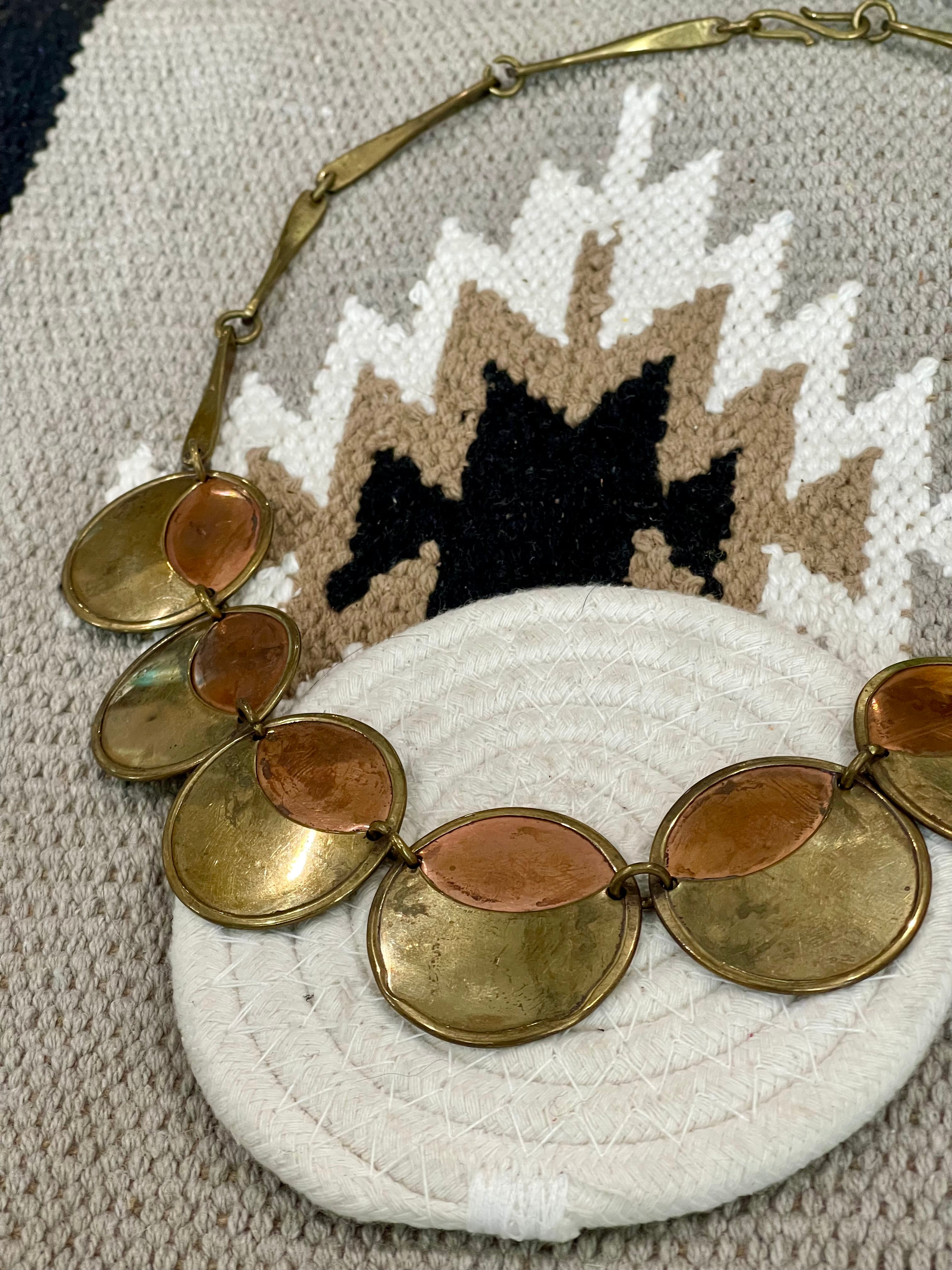 Vintage Handmade Copper Necklace