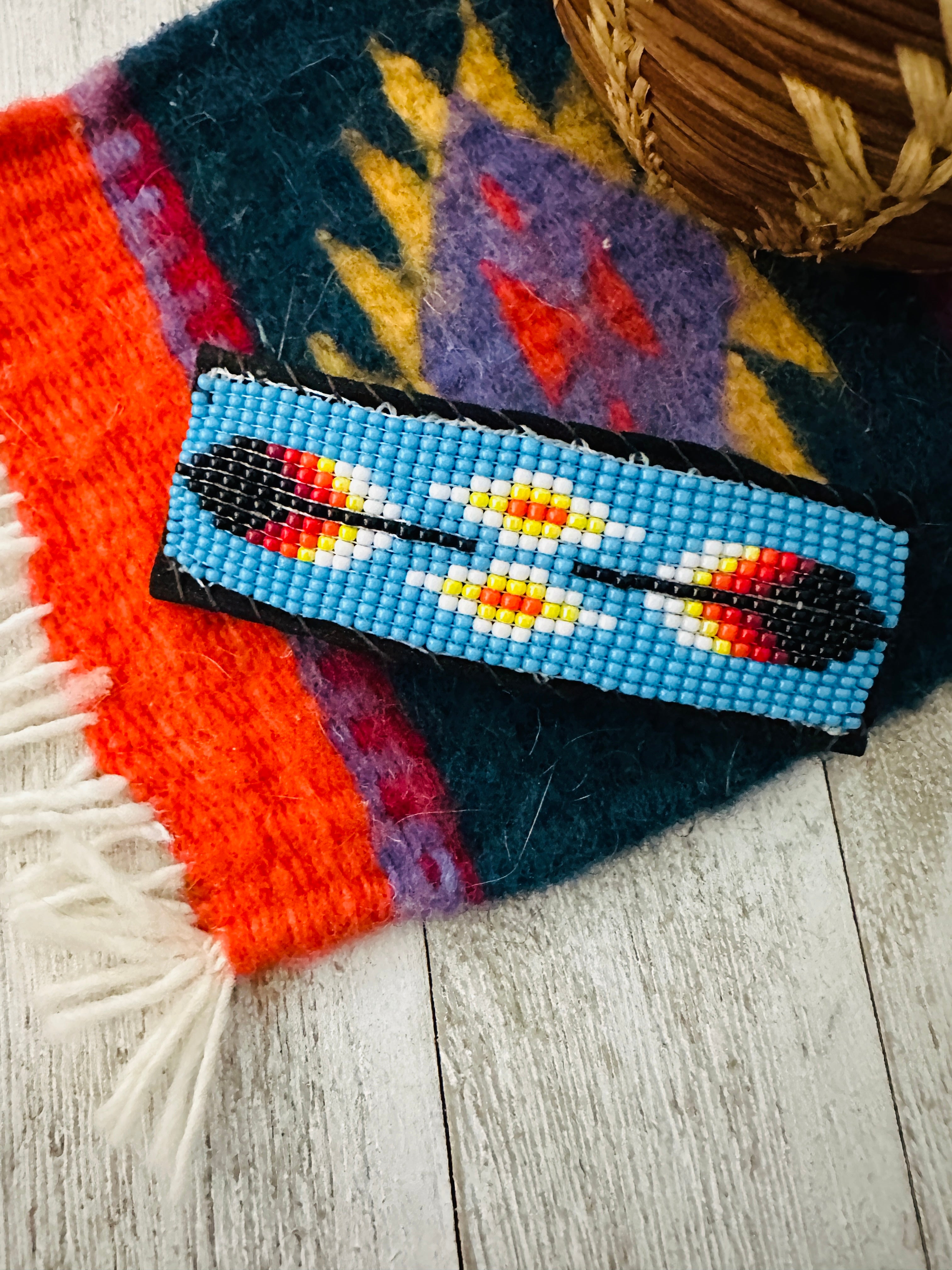 Navajo Handmade Beaded Barrette