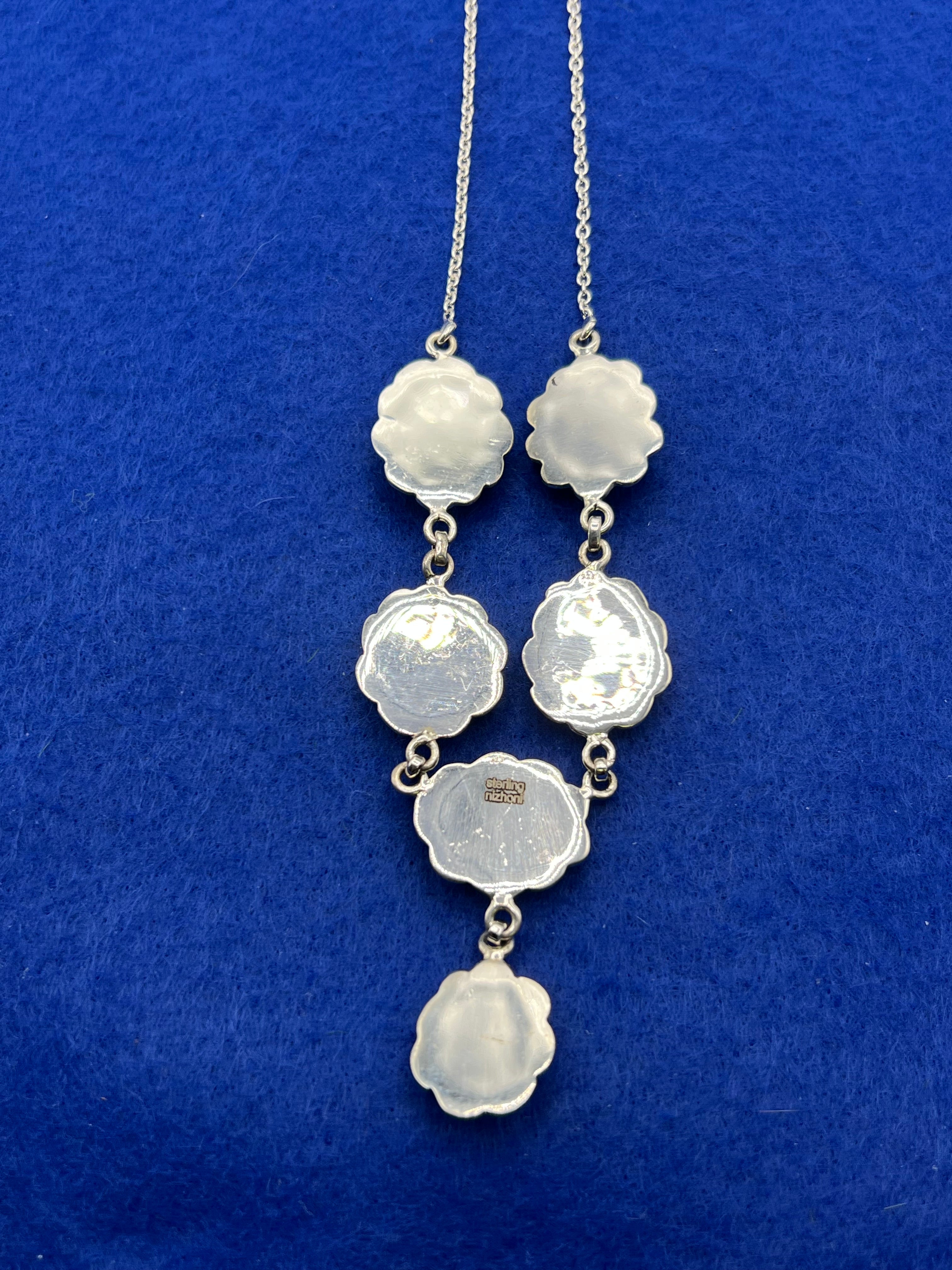 Handmade South Hill Sonoran Turquoise Sterling Silver Necklace