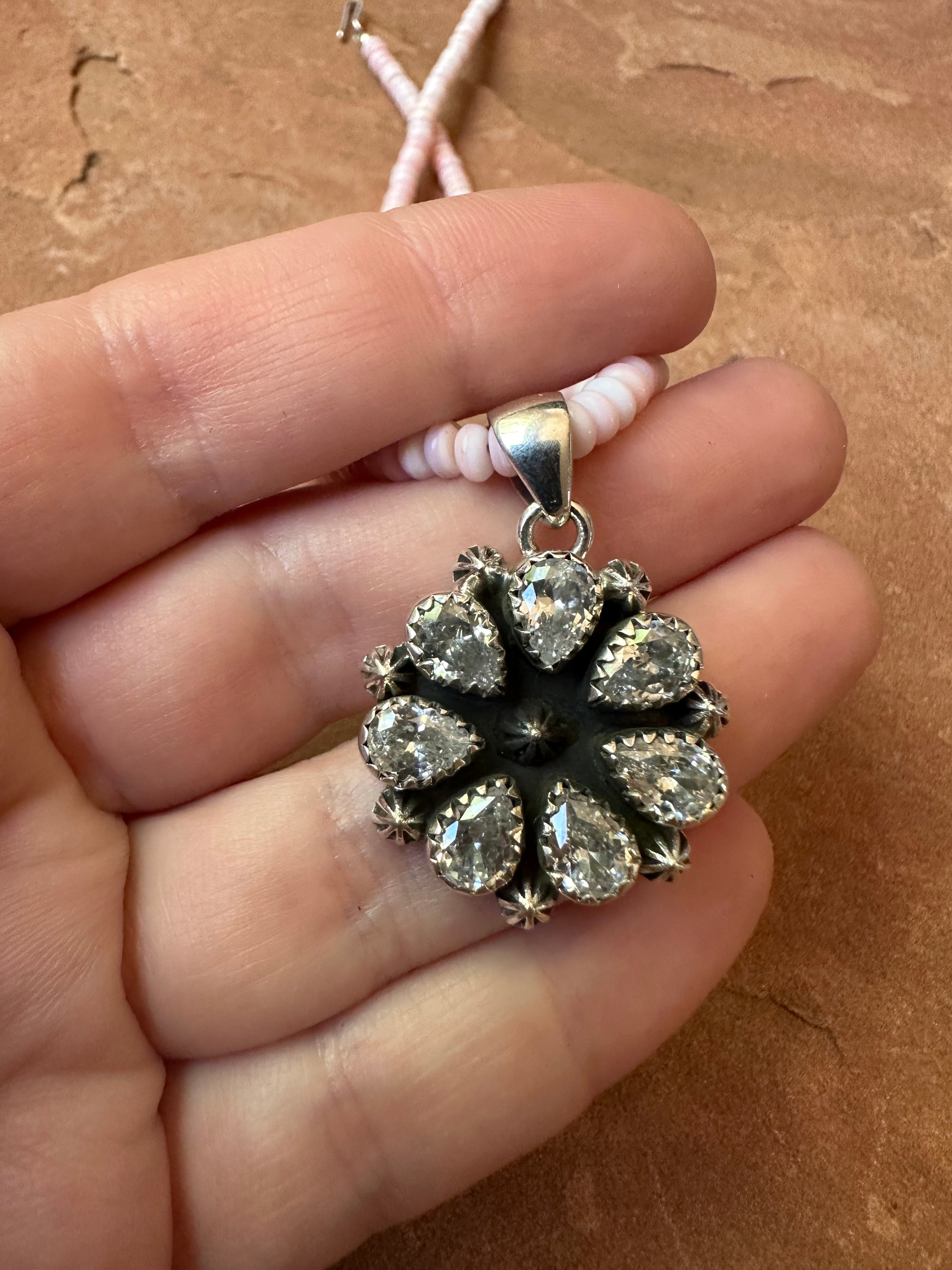 Handmade CZ & Sterling Silver Pendant