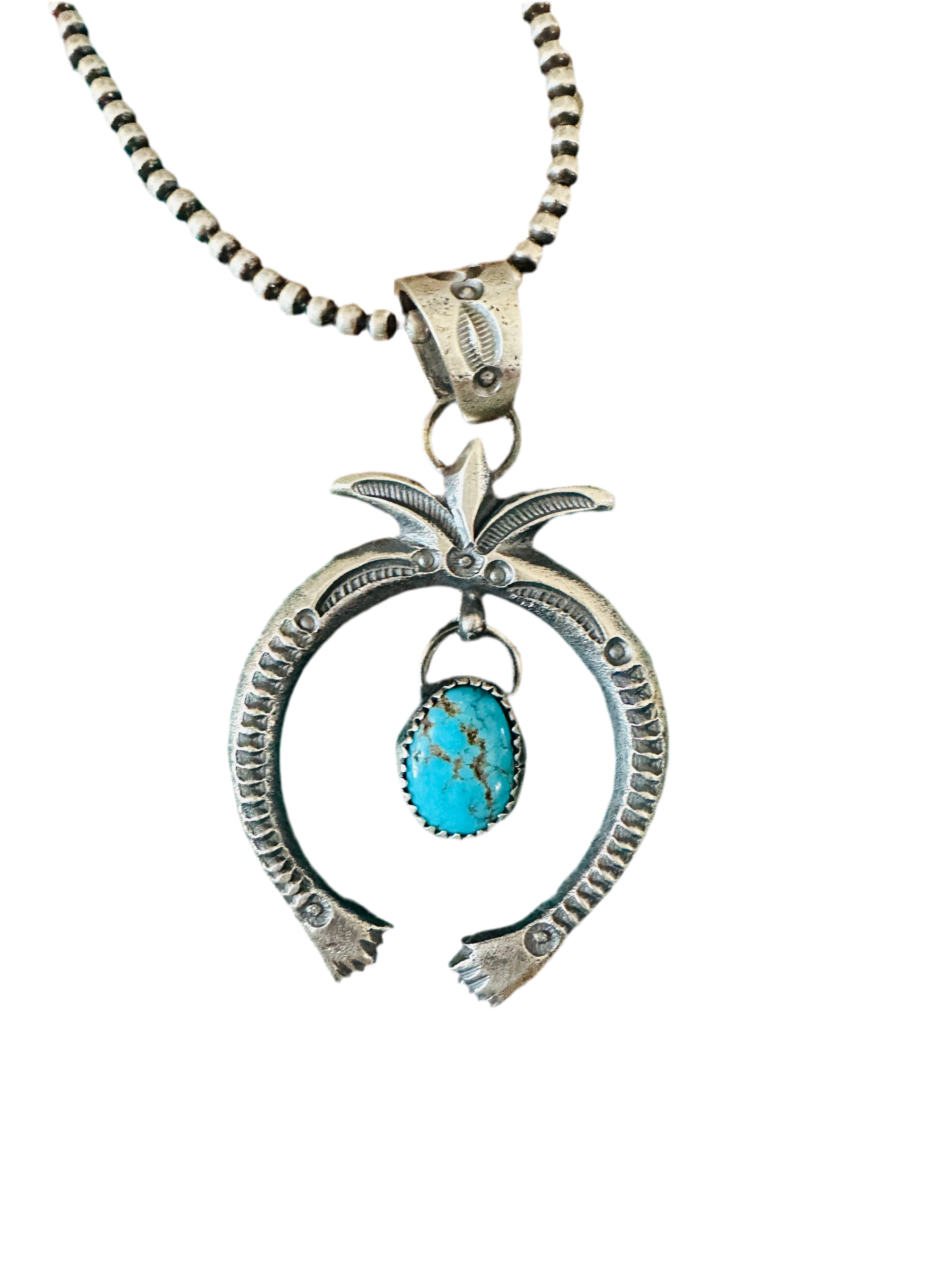 Handcrafted Sterling Silver & Turquoise Naja Pendant by Eva & Linberg Billah