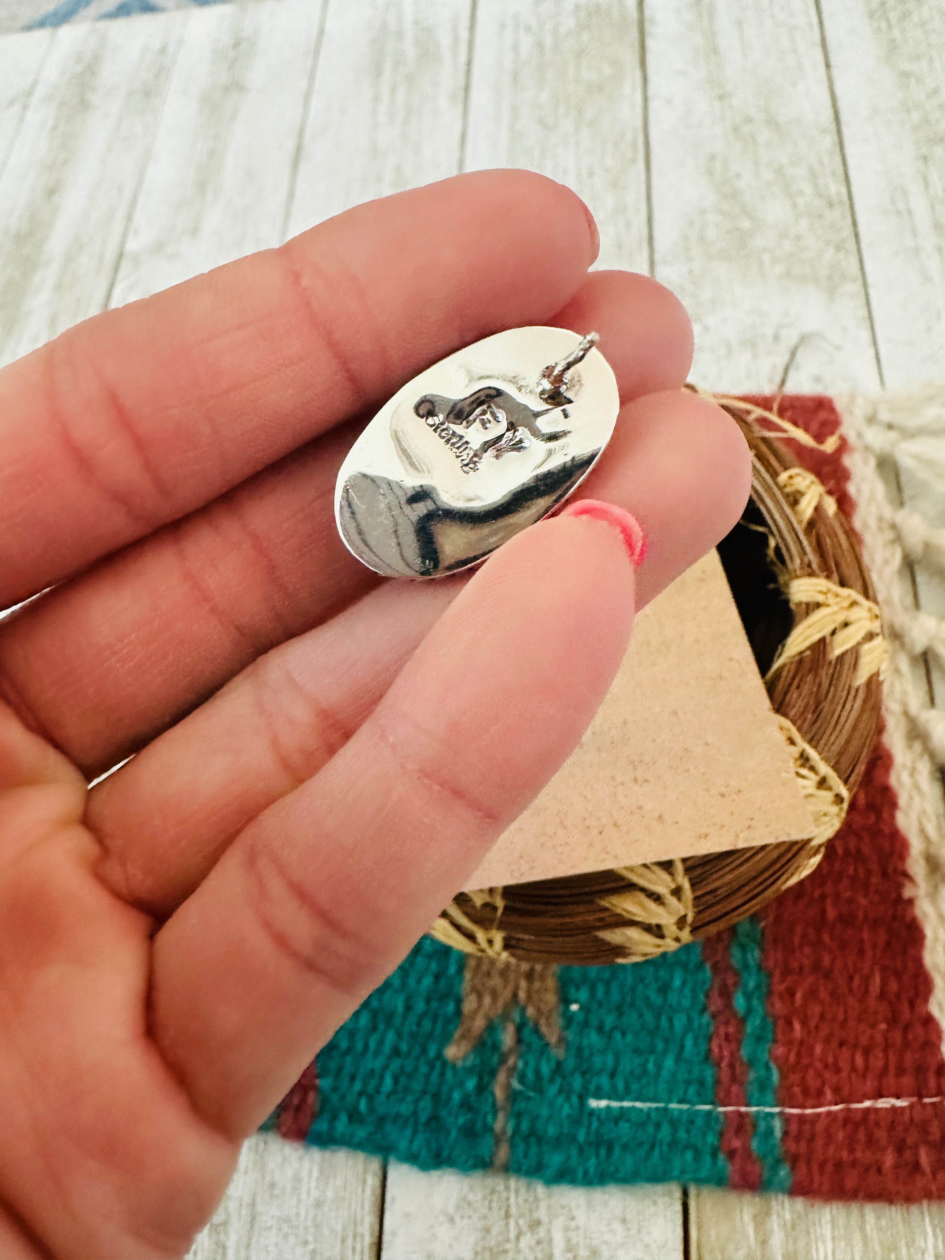 Navajo Turquoise & Sterling Silver Post Earrings