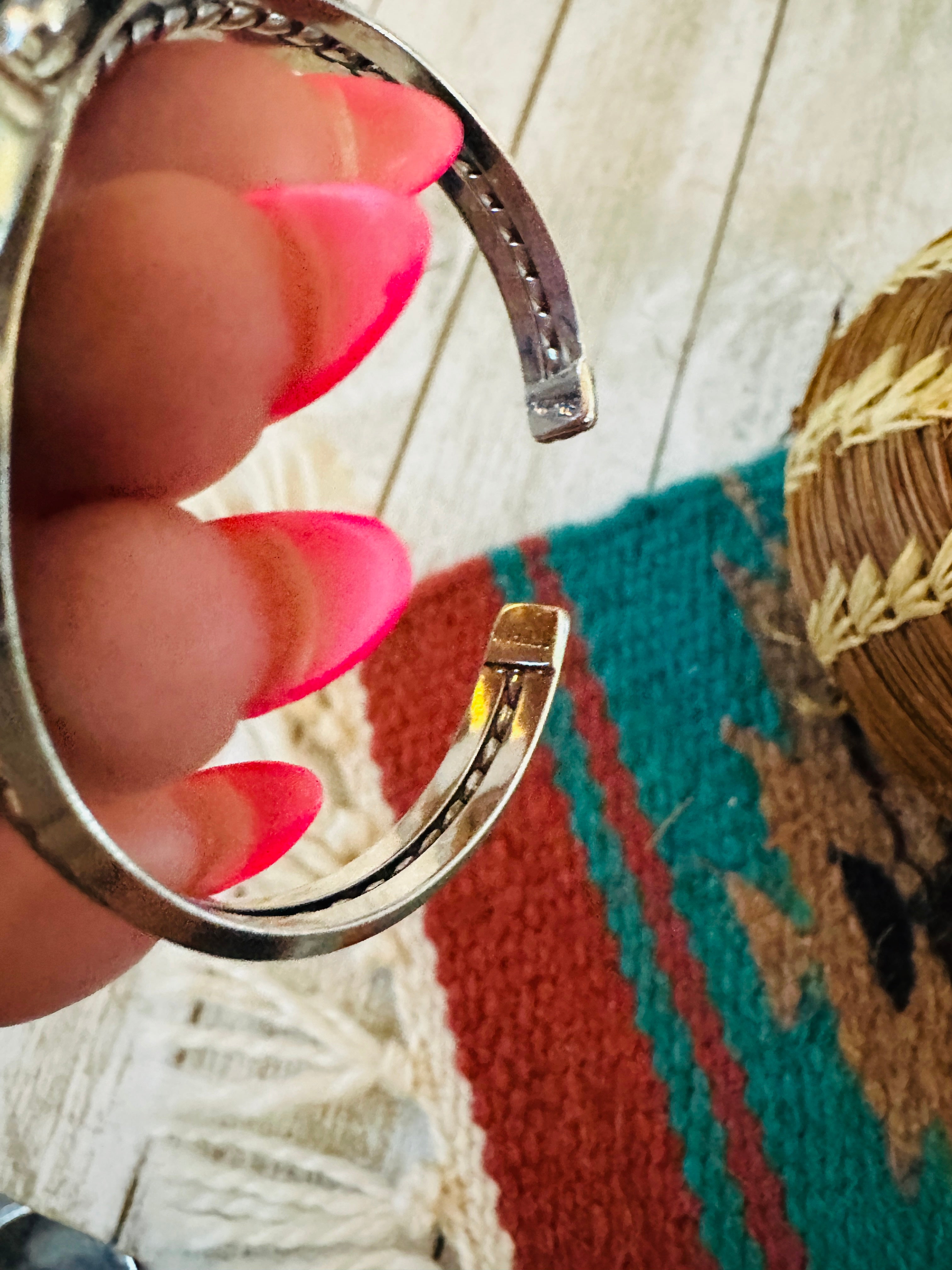 Handcrafted Sterling Silver & Turquoise Cuff Bracelet