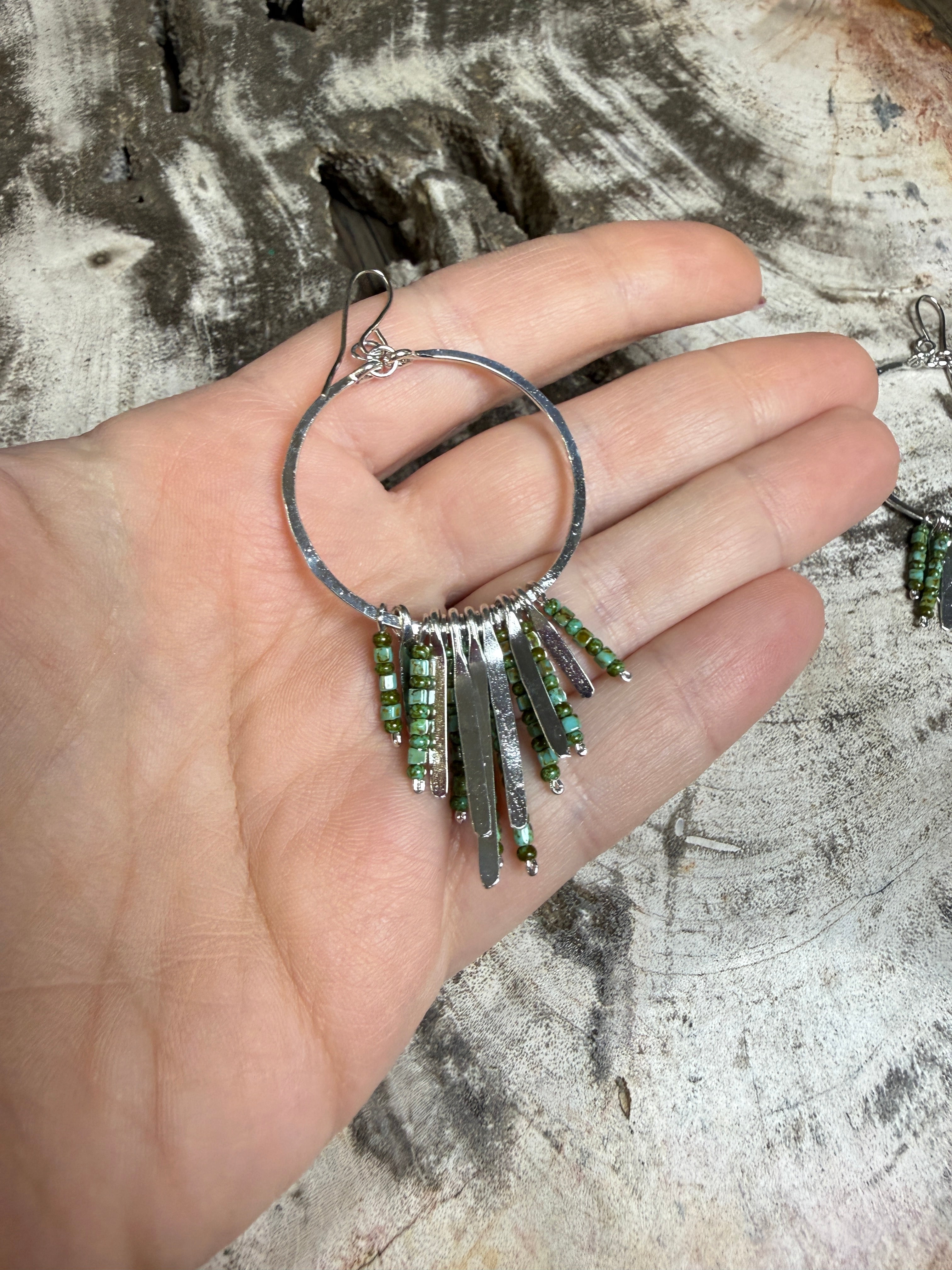 “The Golden Collection” Gypsy Dreams Handmade Turquoise Beaded Earrings