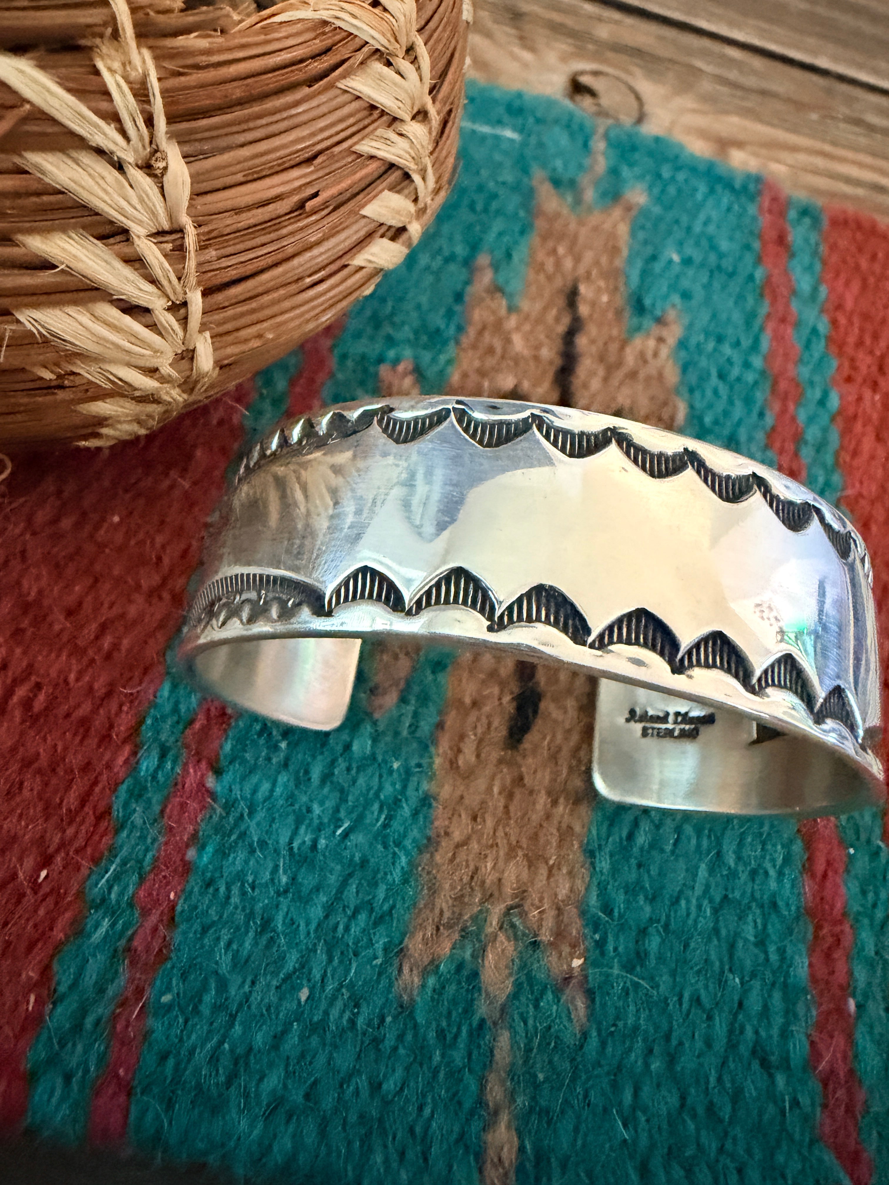 Handcrafted Sterling Silver Cuff Bracelet by Roland Dixson