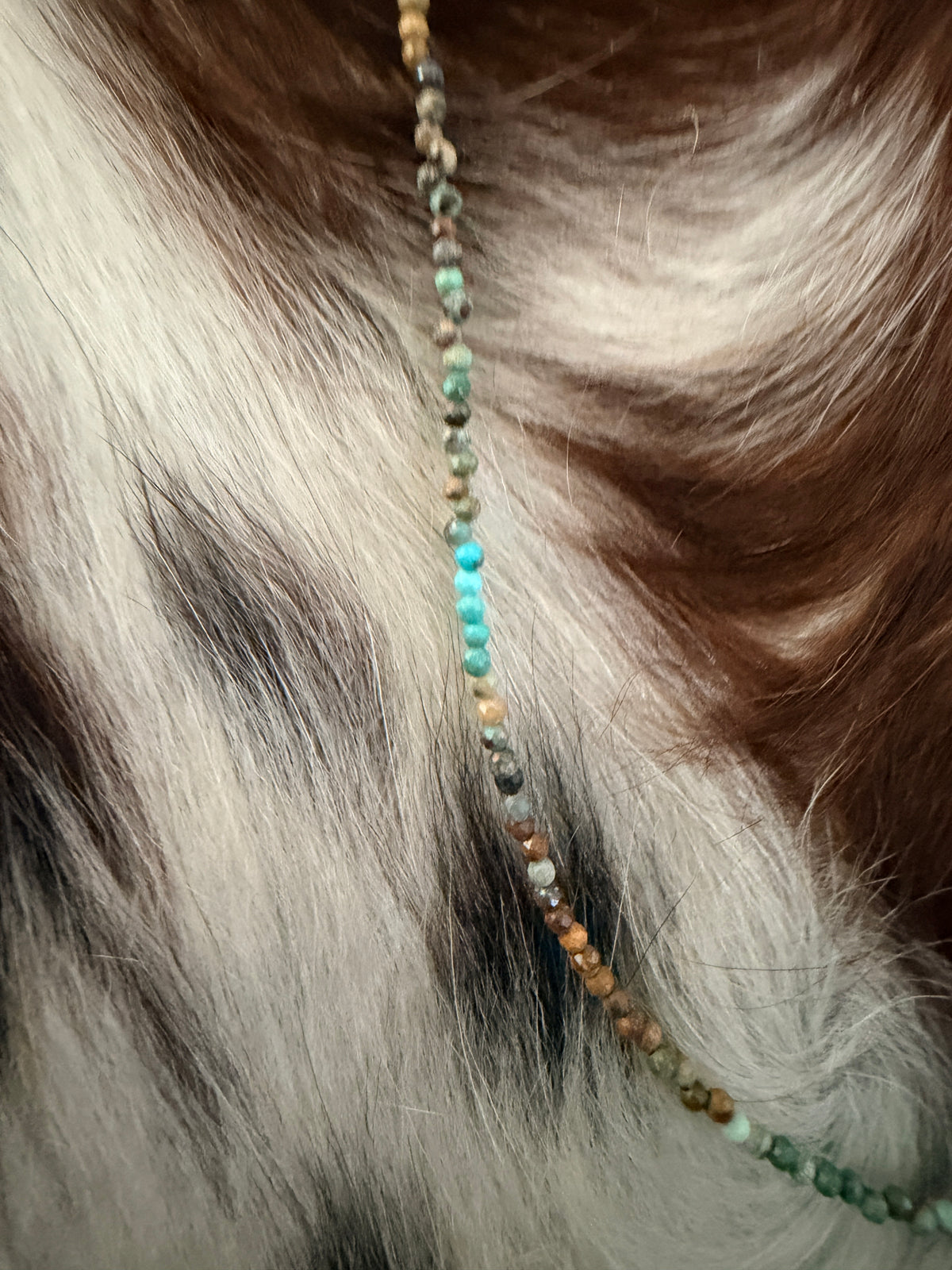 Handcrafted Turquoise 16” Beaded Necklace