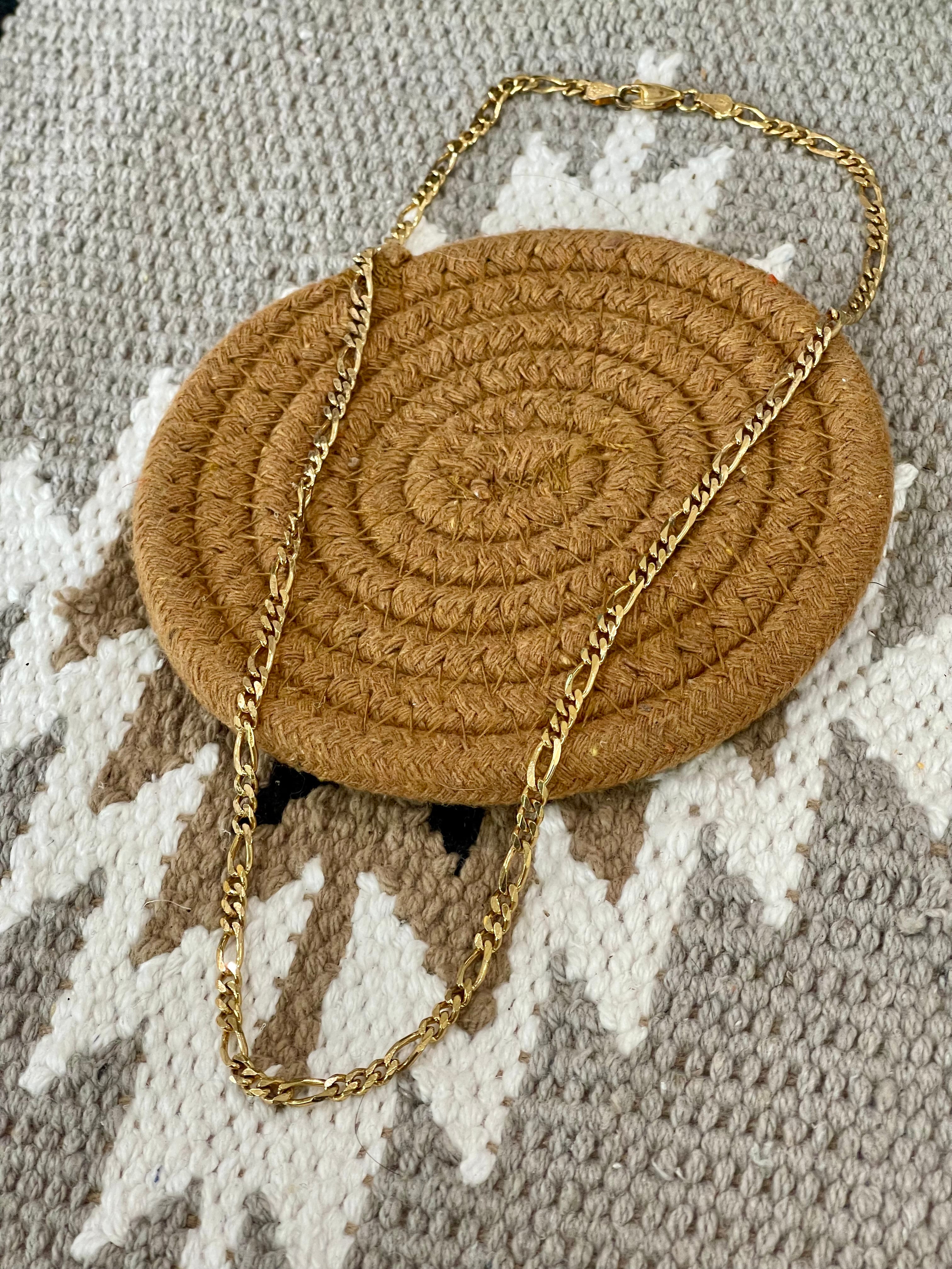 Vintage Gold Plated  Chain Necklace