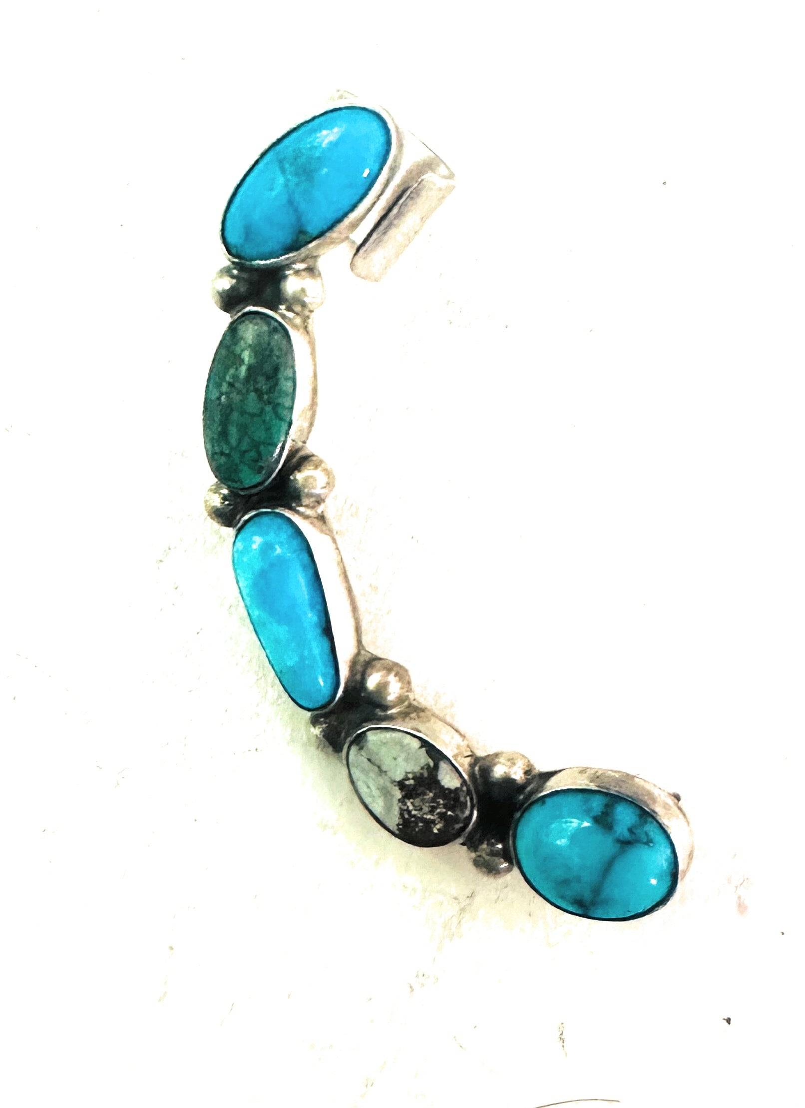 Navajo Sterling Silver & Turquoise Right Ear Cuff