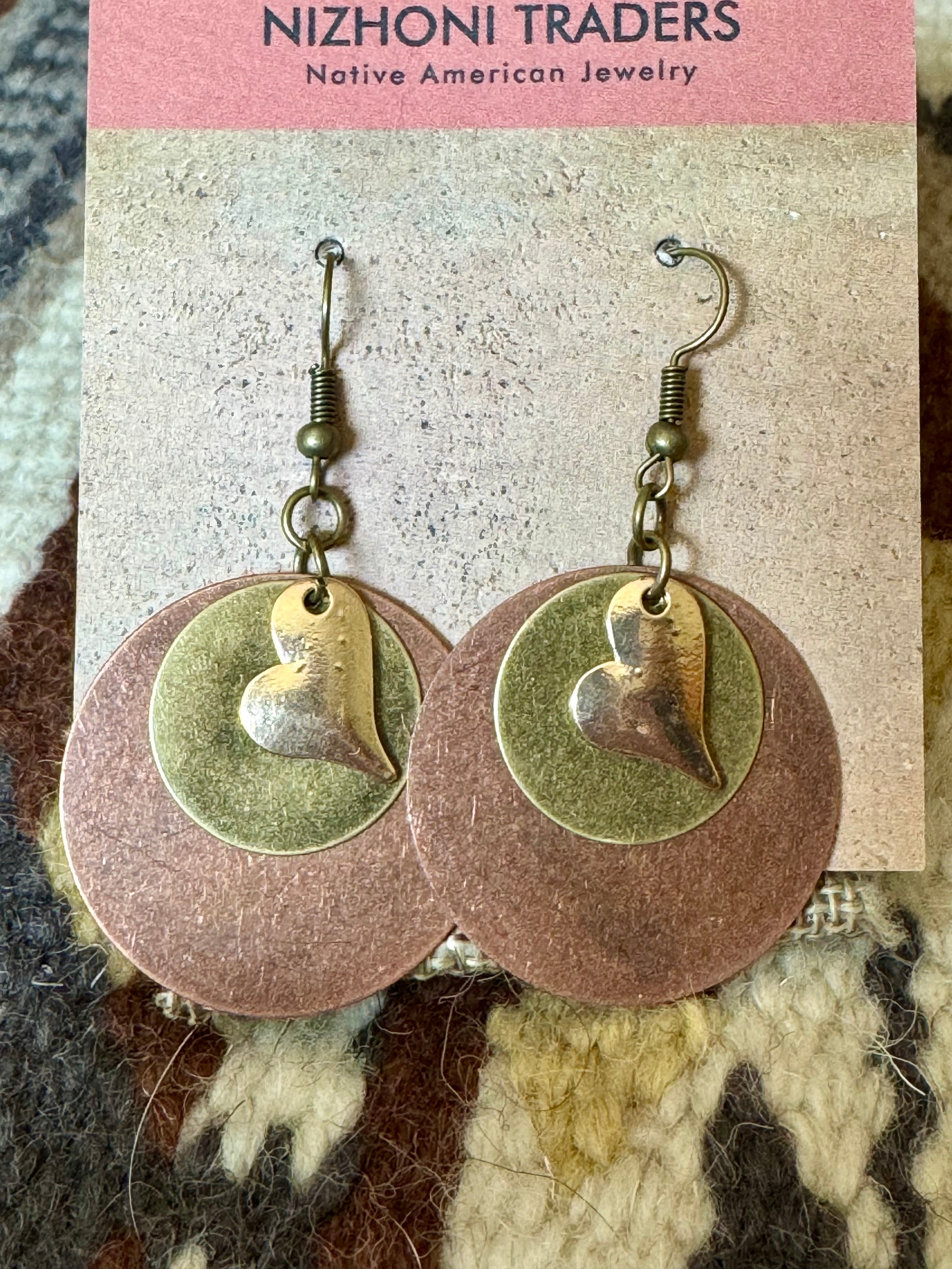 Vintage Handmade Copper Earrings