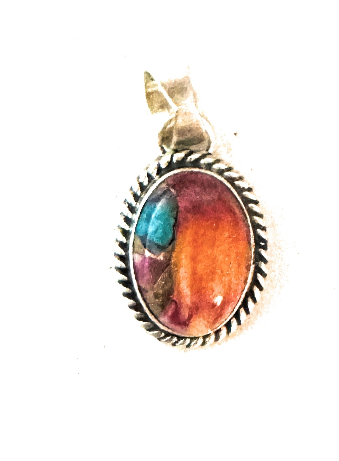 Navajo Sterling Silver & Pink Dream Mojave Pendant