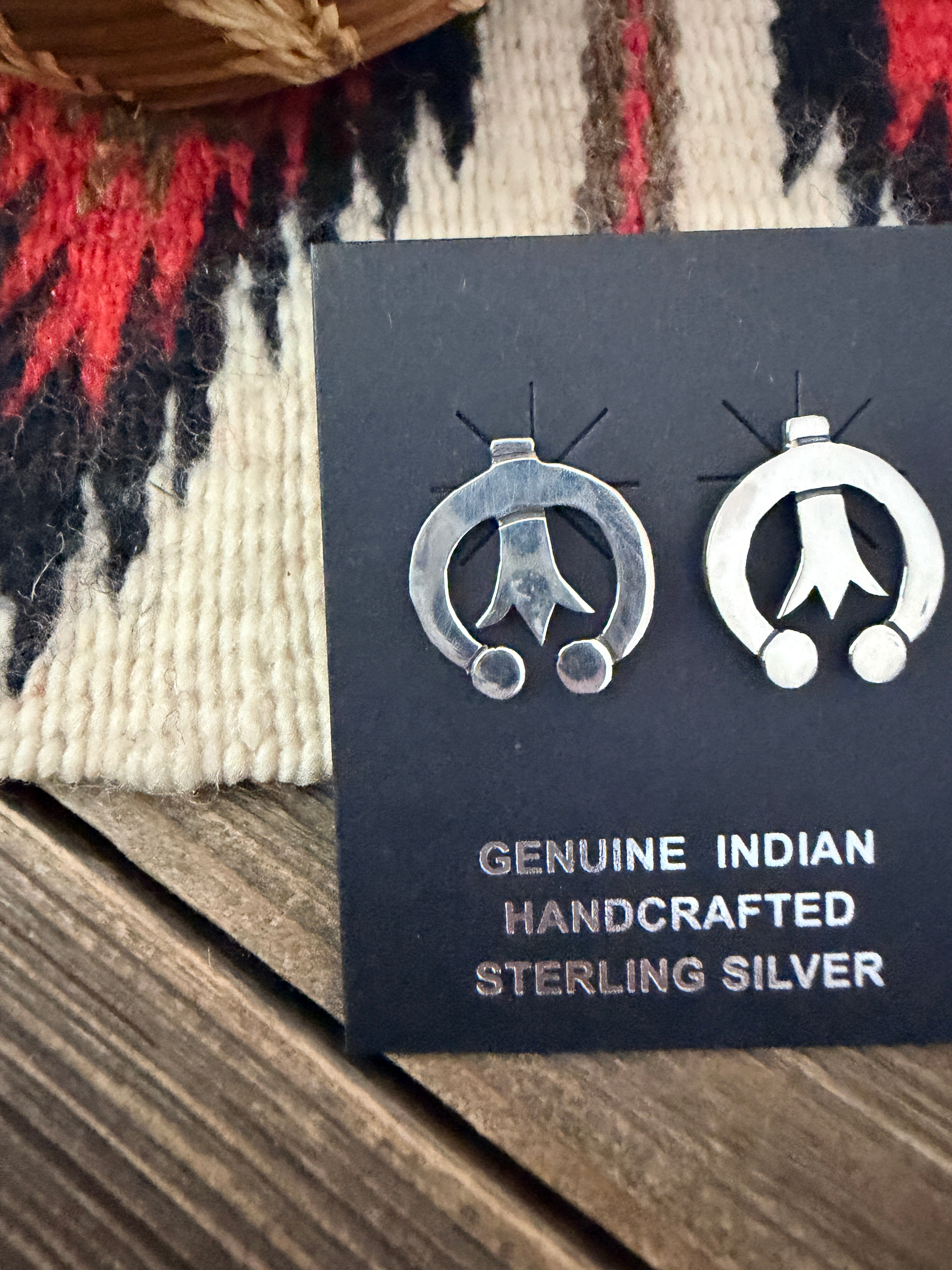 Handcrafted Sterling Silver Naja Stud Earrings
