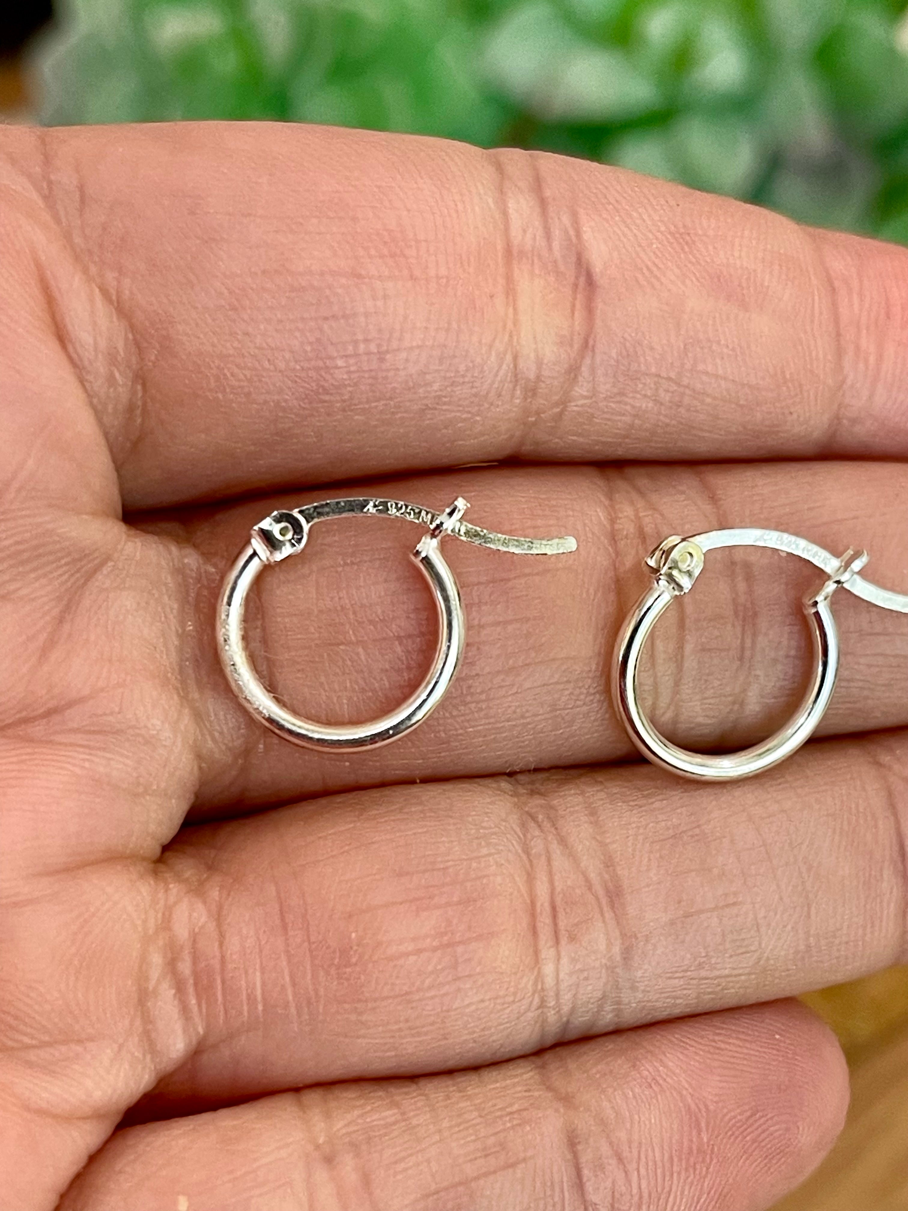 Handmade In Mexico Sterling Silver, Hoop Earrings