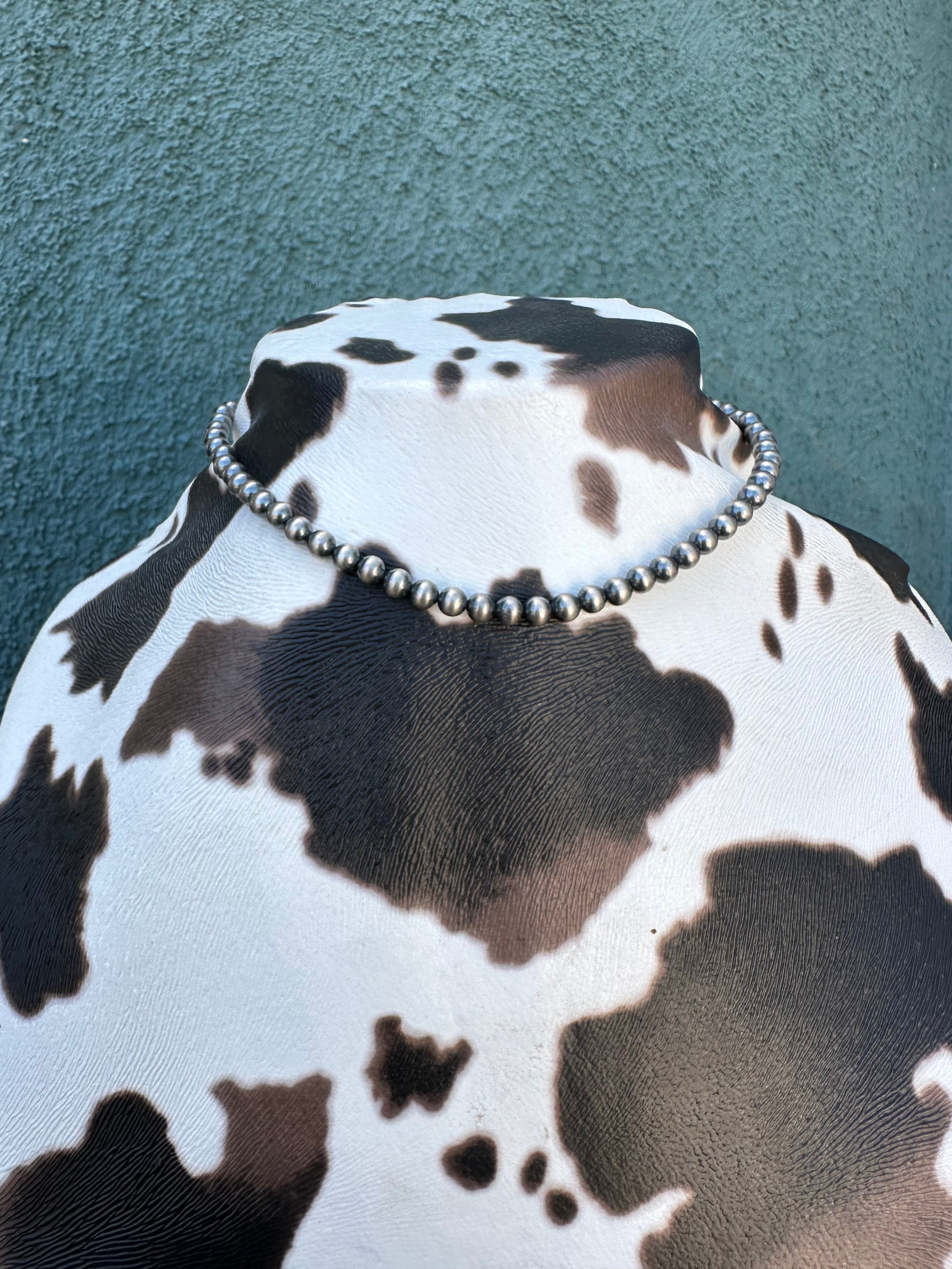 32 inch Necklace - 8 mm & 5 mm saucer Sterling Silver Pearls main image 1