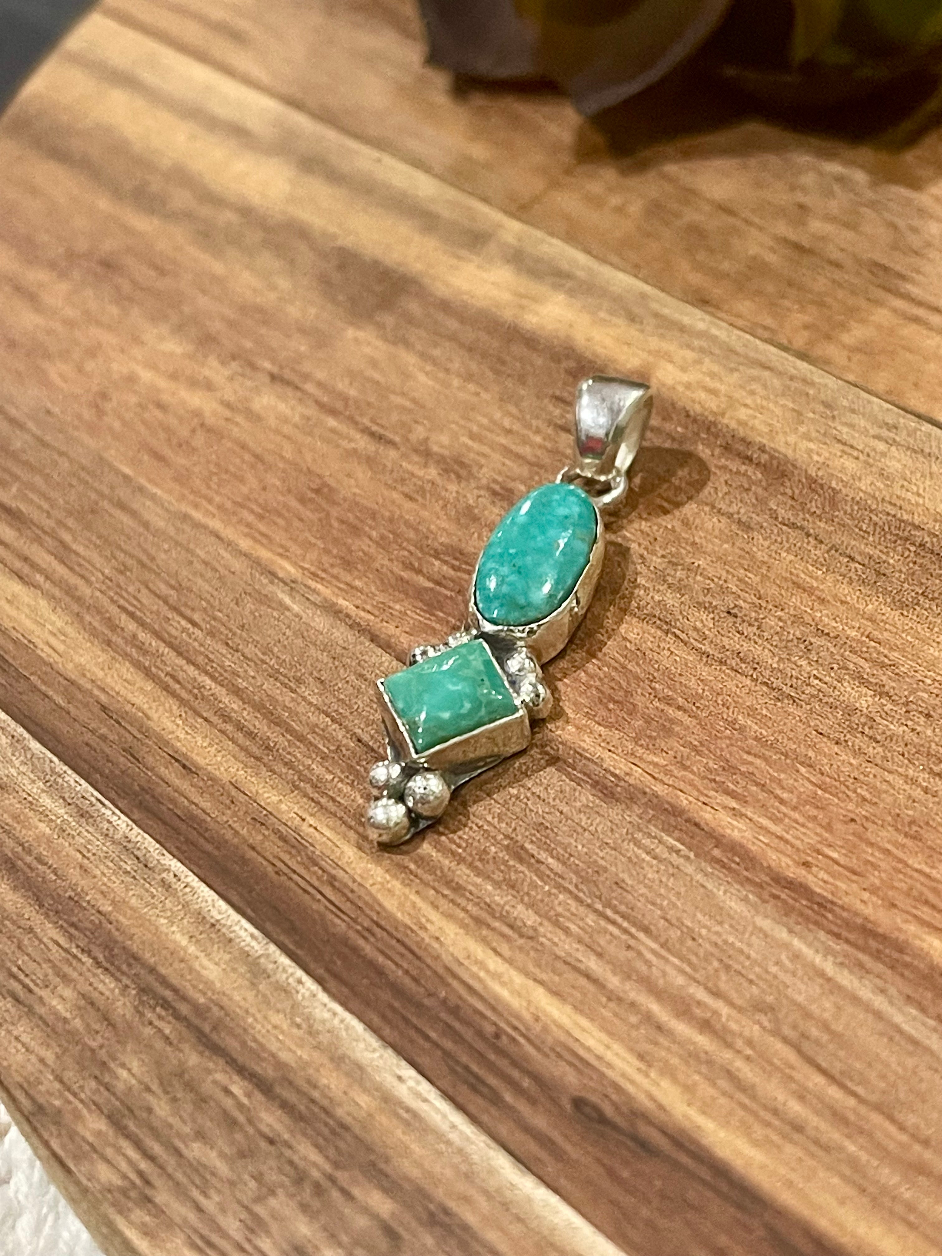 Navajo Sterling Silver & Turquoise Pendant