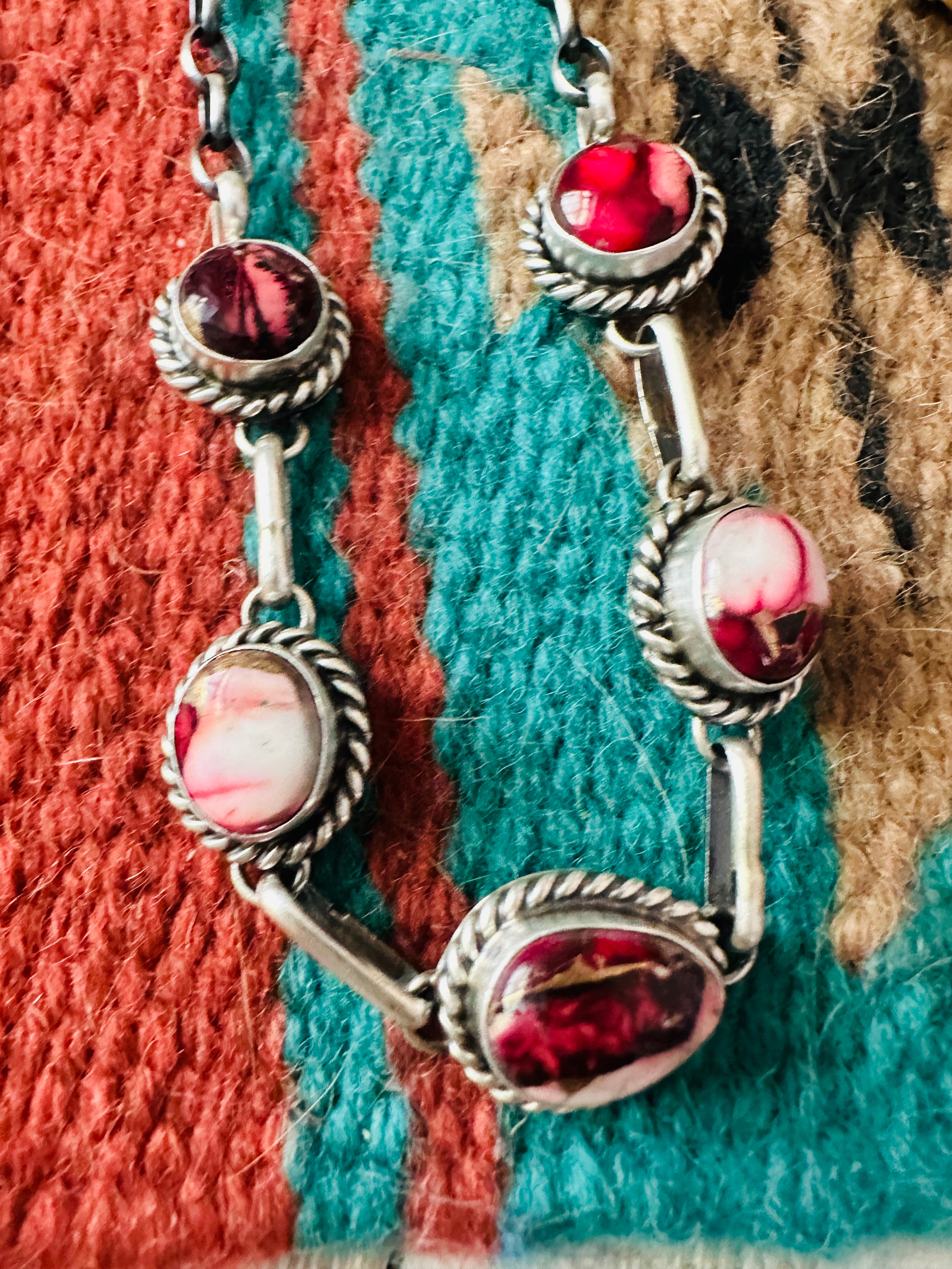 Handcrafted Rose Dahlia & Sterling Silver Necklace