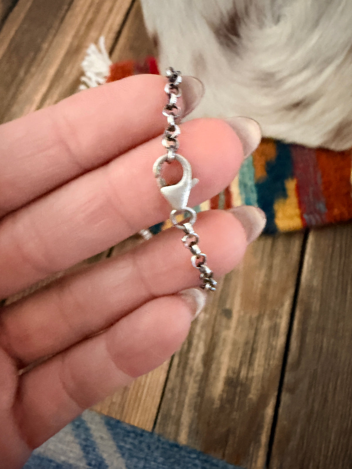 Handcrafted Turquoise & Sterling Silver Bar Necklace