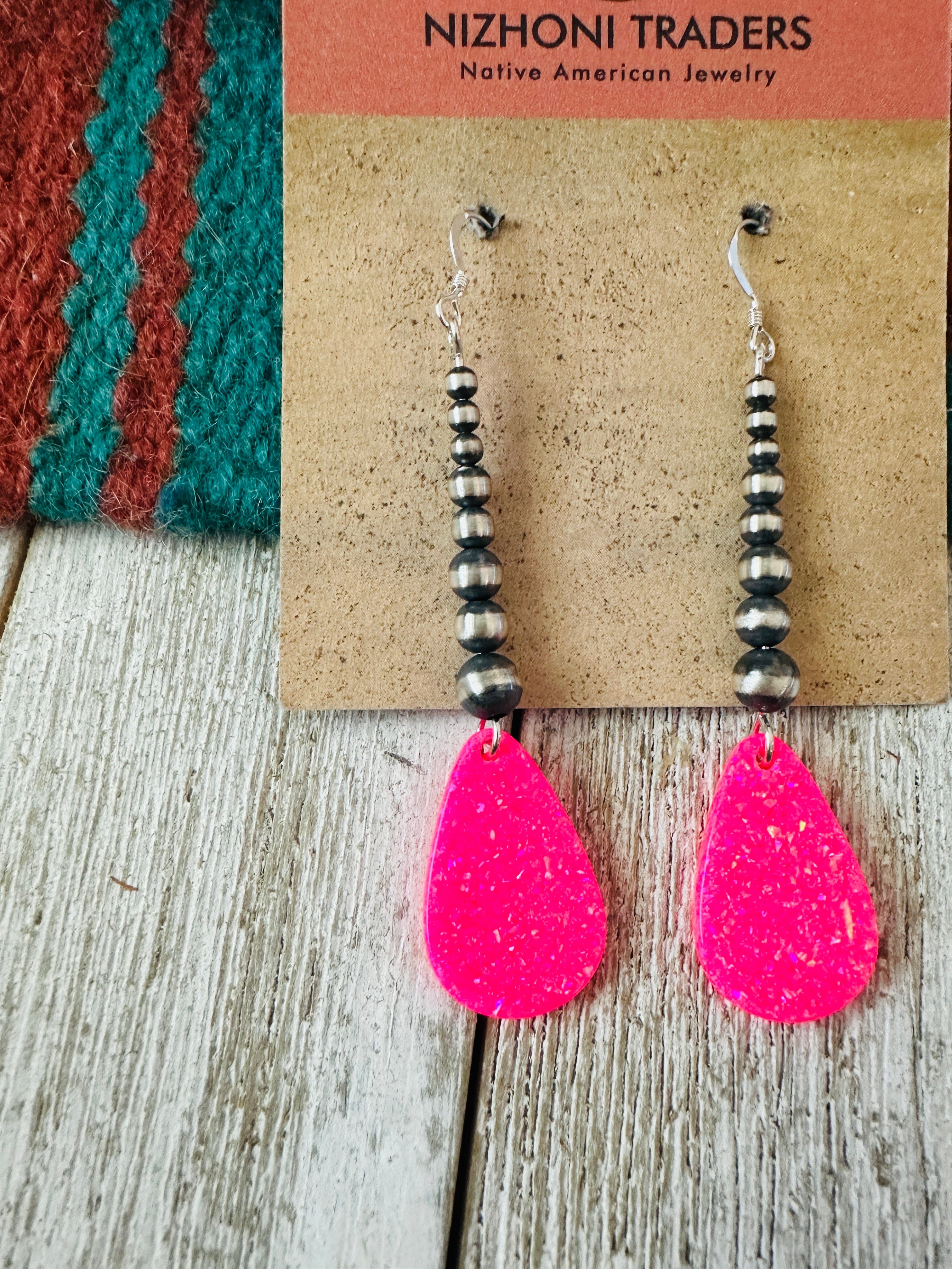 Summer Lovin’ Sterling Silver Pearl Beaded Opal Teardrop Dangle Earrings