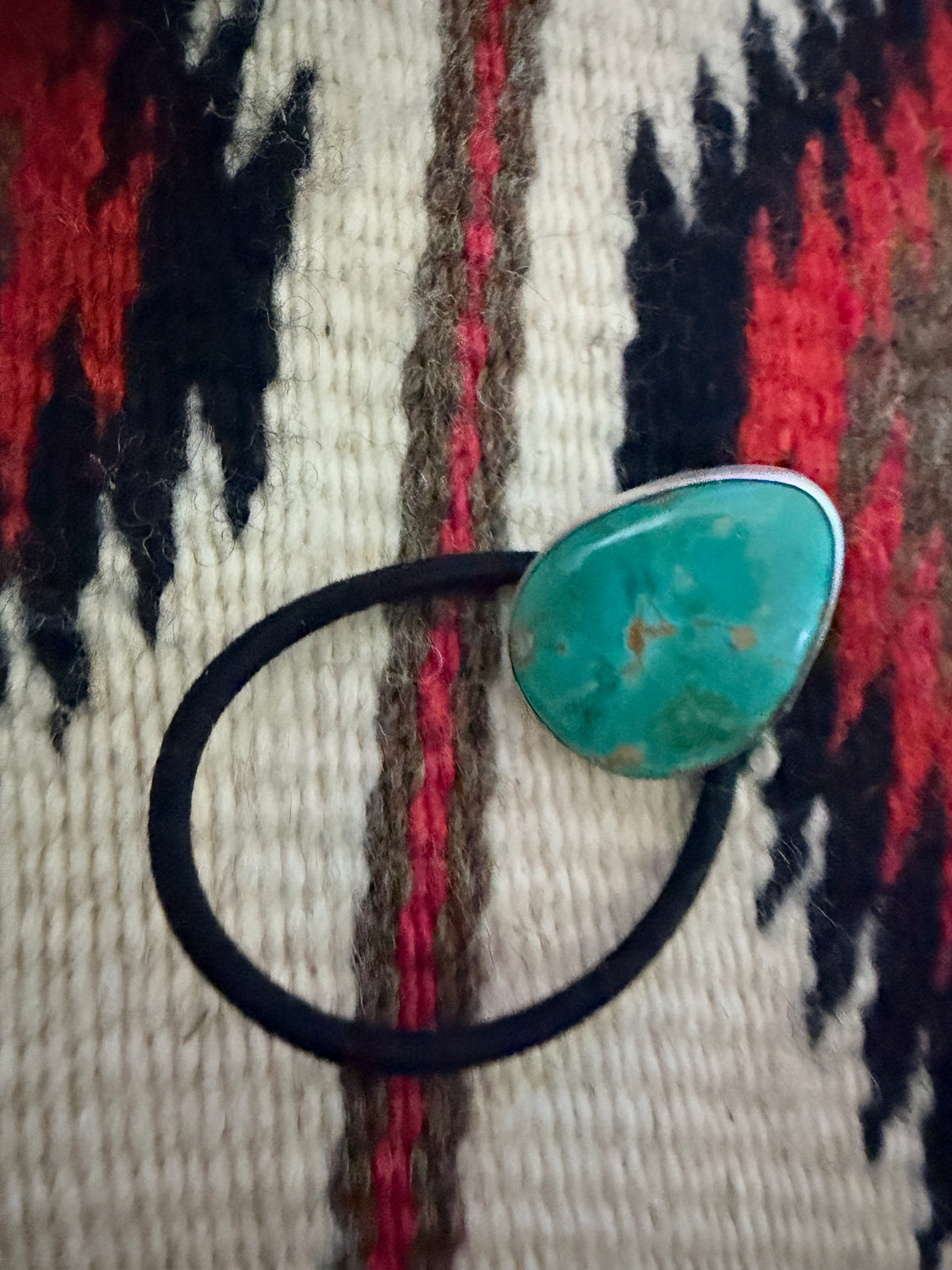 Handcrafted Turquoise & Sterling Silver Hair Tie Charm