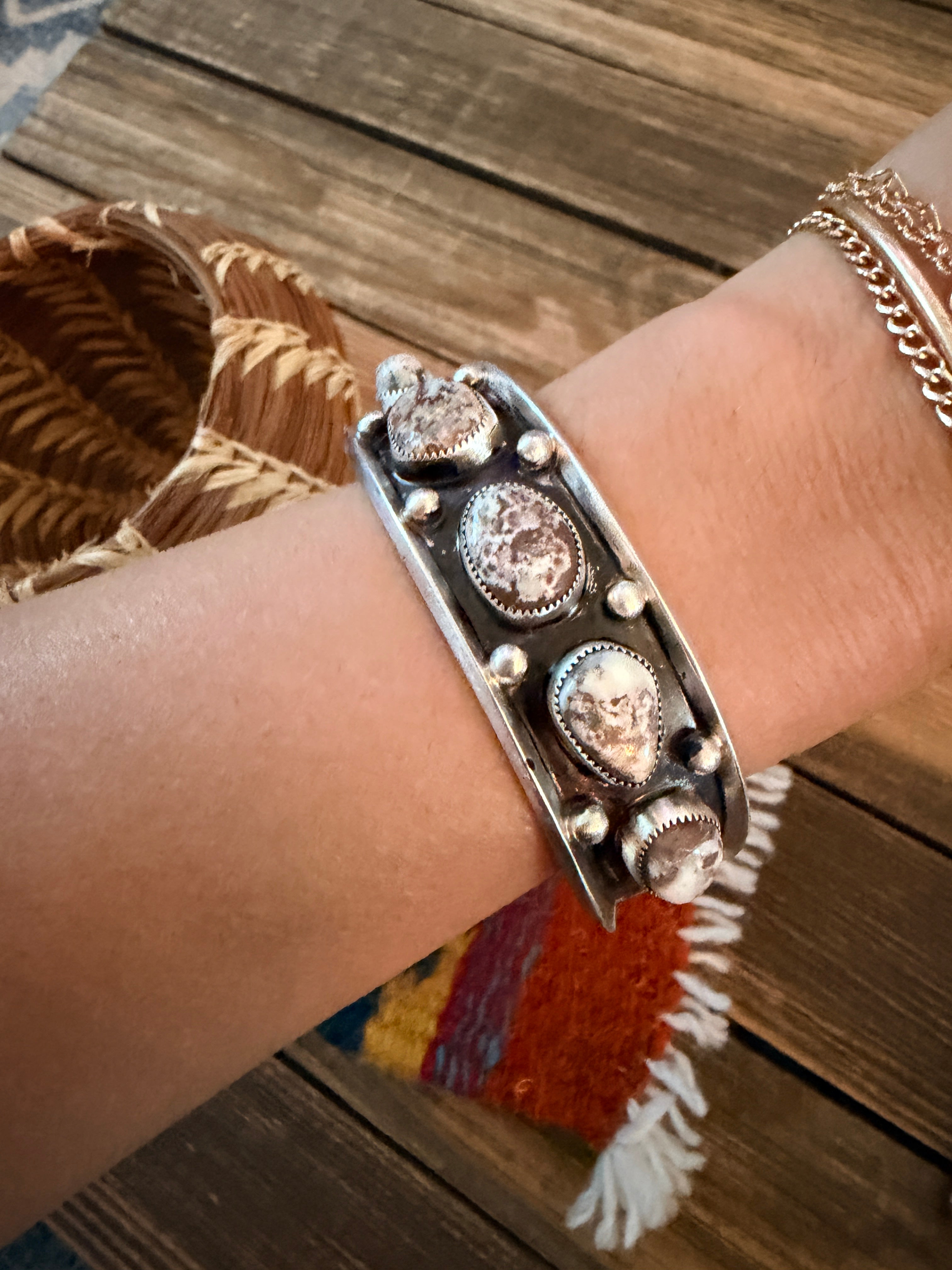 Handcrafted Dry Creek Turquoise & Sterling Silver Cuff Bracelet by Paul Largo